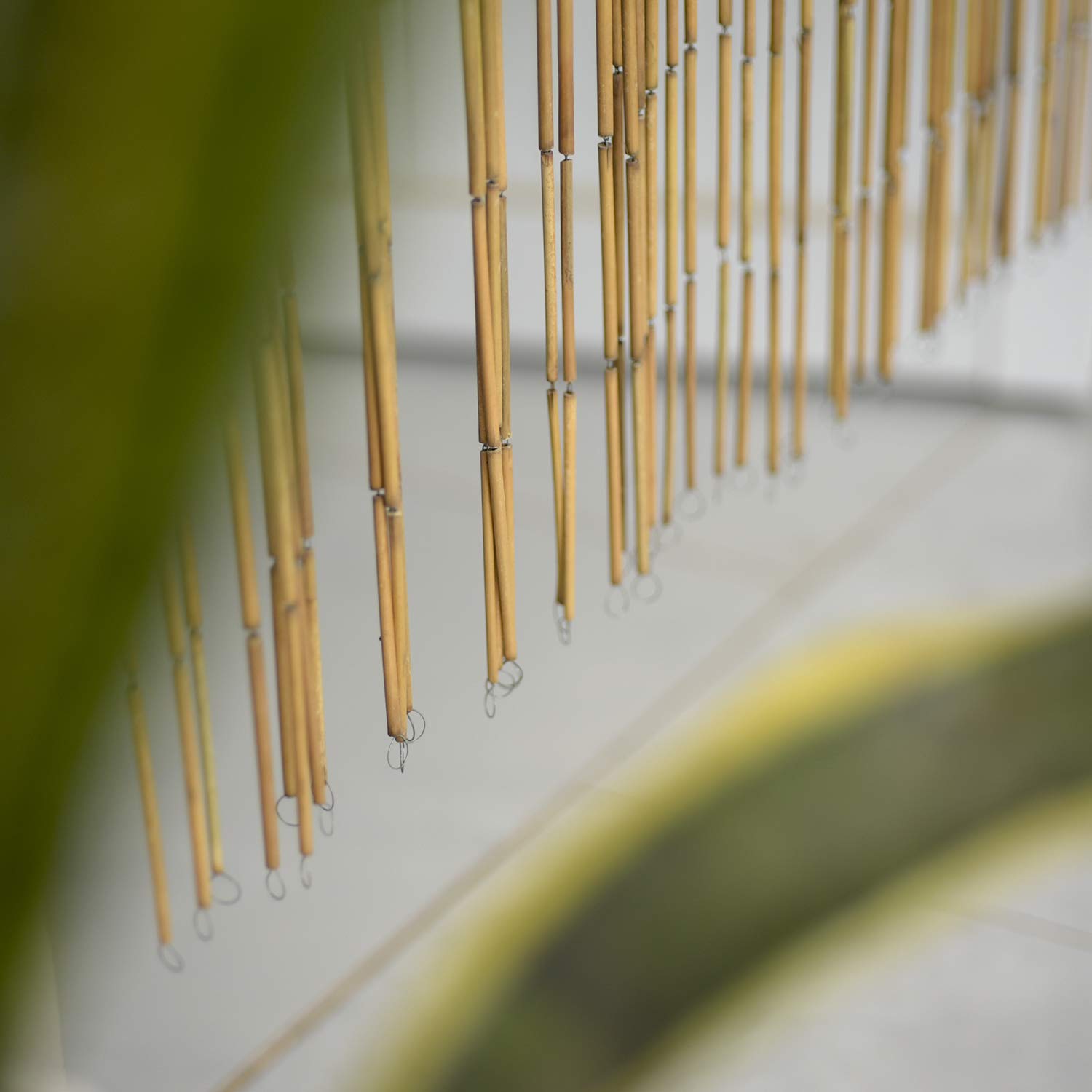 Dream Catcher Bamboo Bead Curtain - 35.5 x 78 Inch Handmade Doorway Hanging Decor with 90 Strands | Boho Room Divider, Bedroom Entrance, Yoga Studio & Meditation Space Decoration