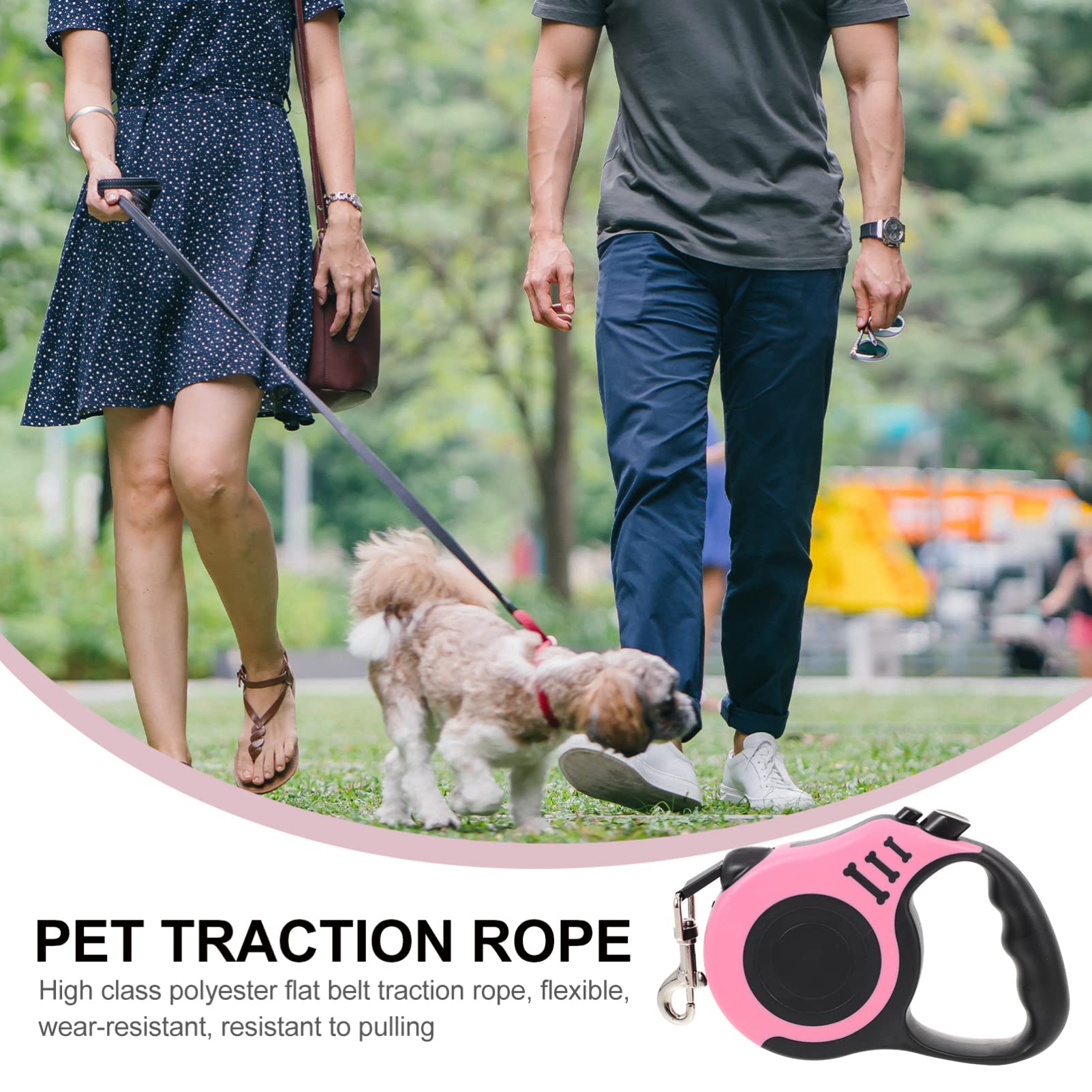 iPetBoom Retractable Dog Leash for Large, Medium & Small Dogs - One-Handed Button Control, Durable Pet Walking Leash with Comfort Handle - Perfect for Daily Walks, Jogging & Outdoor Adventures