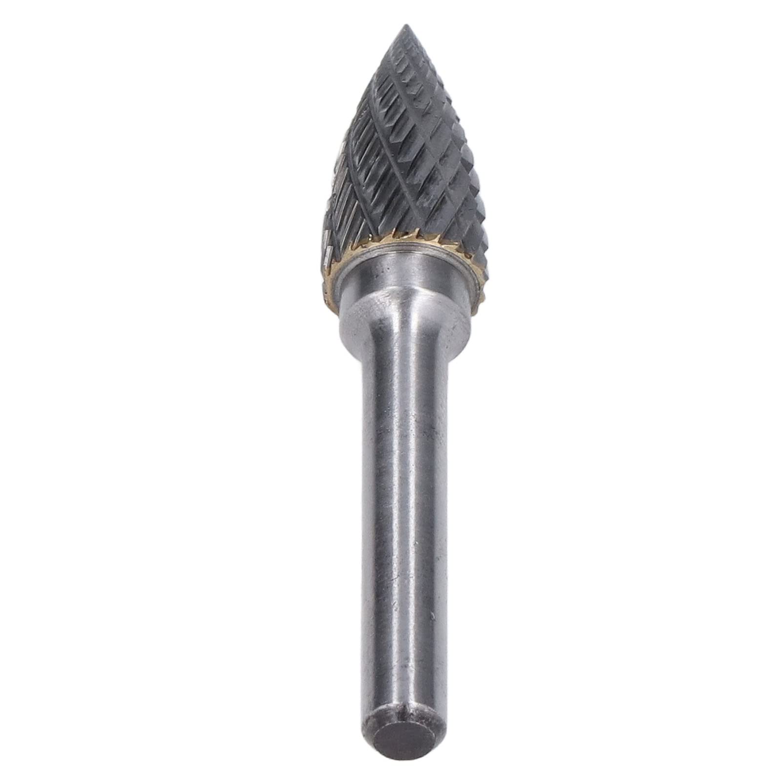 YG8 Carbide Die Grinder Drill Bit - Arc Shape Pointed File with Heat Treatment for Wood & Metal - High Smoothness & Labor Saving - Perfect for Woodworking, Metal Fabrication & DIY Projects
