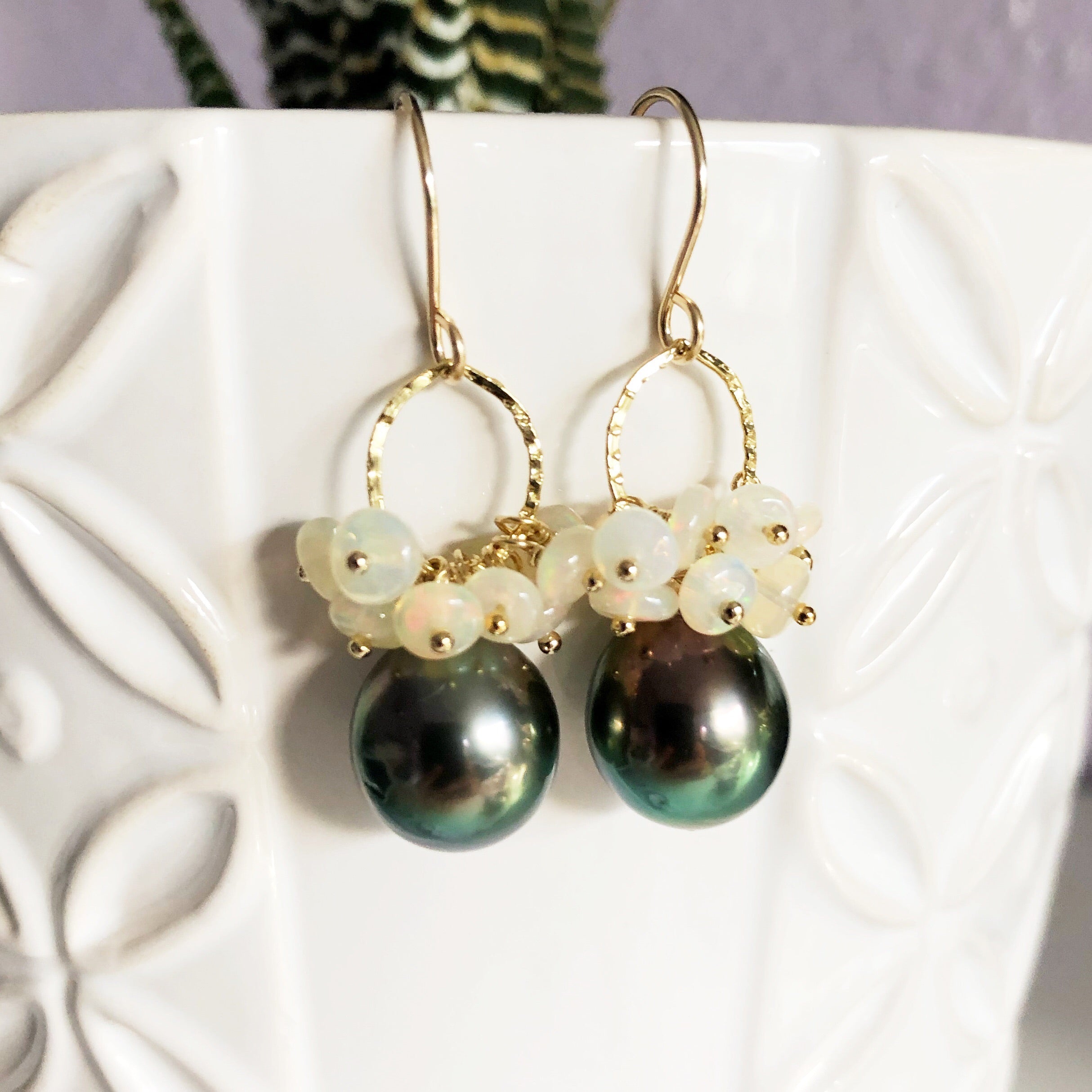 KIRA Ethiopian Opal Earrings (E528) - Elegant Handmade Jewelry for Women, Perfect for Weddings, Parties & Special Occasions