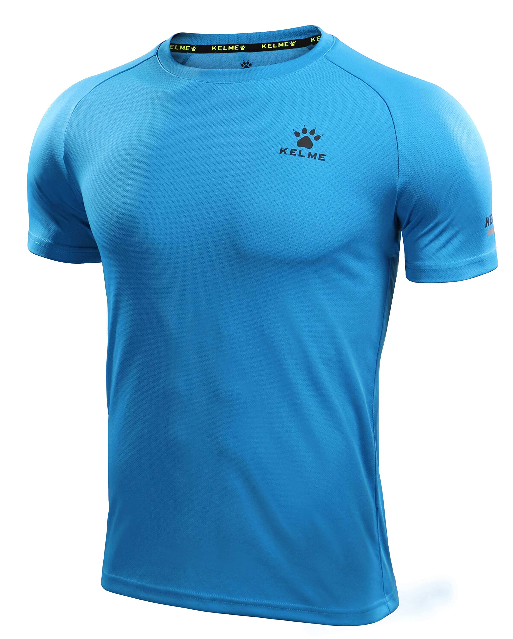 KELME Men's Running Shirt - Reflective Quick Dry Athletic T-Shirt for Fitness & Workout | Perfect for Jogging, Gym Training & Outdoor Sports
