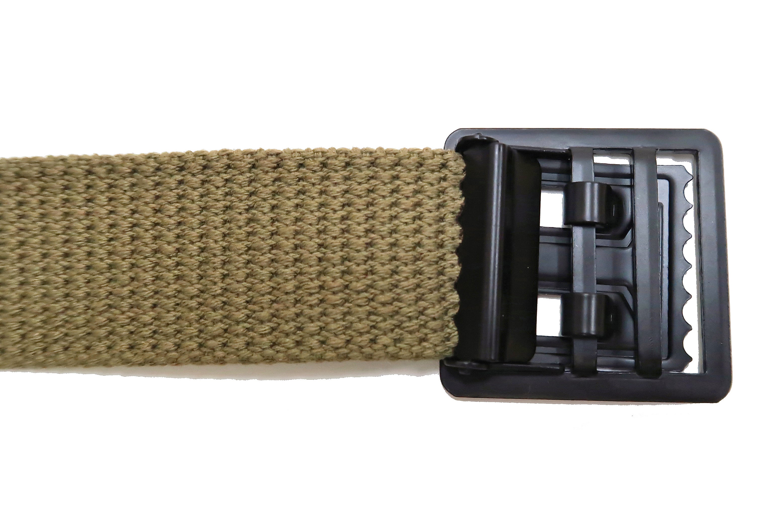 Buzz Rickson BR02719 Men's 1937 WW2 US Army GI Cotton Webbing Belt - Authentic Military Reproduction in Khaki - Perfect for Historical Reenactments & Vintage Style Outfits