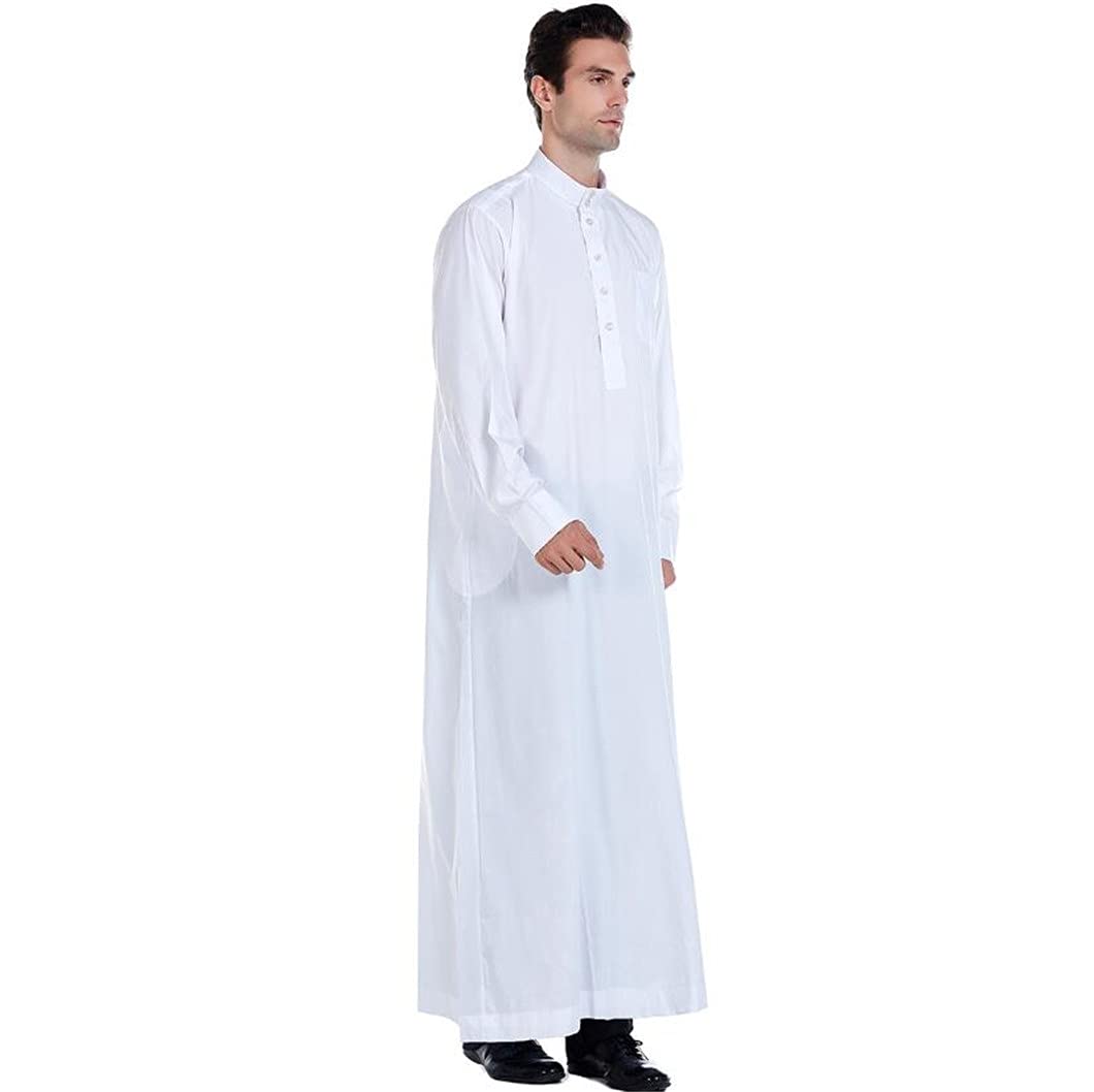 Traditional Indian & Pakistani Men's Islamic Clothing - Saudi Arabian Thobe Robe for Muslim Prayer, Eid & Special Occasions