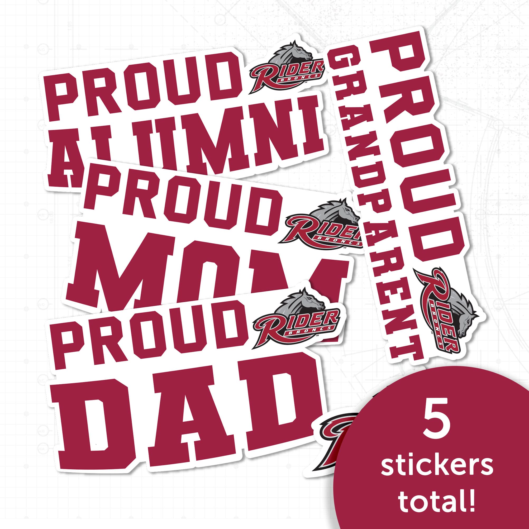 Desert Cactus Rider University Sticker Set - Vinyl Decals for Laptop, Water Bottle, Car & Scrapbooking (Family Full Sheet) - Perfect for College Dorm Decor, Gift Giving & DIY Crafts