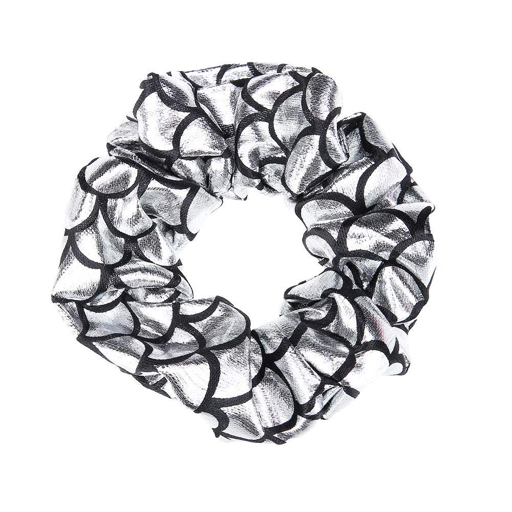 18 PCS Shiny Metallic Hair Scrunchies - Mermaid Scales Hair Ties, Elastic Ponytail Holders for Women & Girls (Perfect for Parties, Weddings, Gifts & Everyday Use)