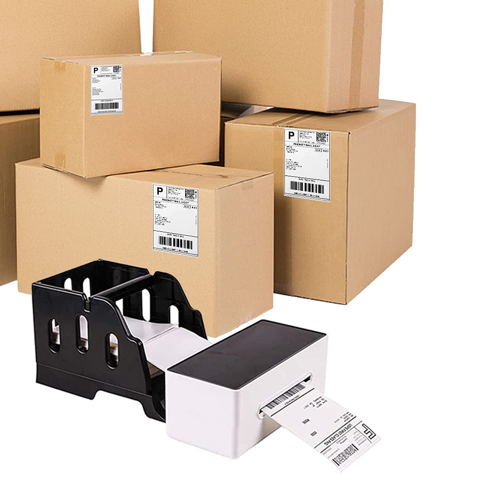 500PCS 4x6 Fanfold Thermal Direct Shipping Labels - Compatible with Thermal Label Printers - Self-Adhesive Sticker Paper for Ecommerce, Logistics & Package Shipping (500 Labels per Stack)