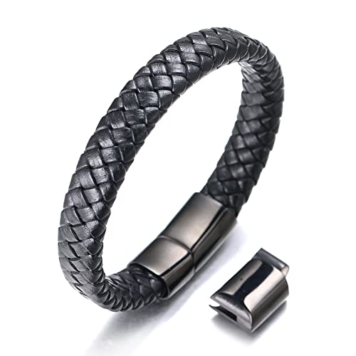 Black Leather Black Clasp 21.5-23cm