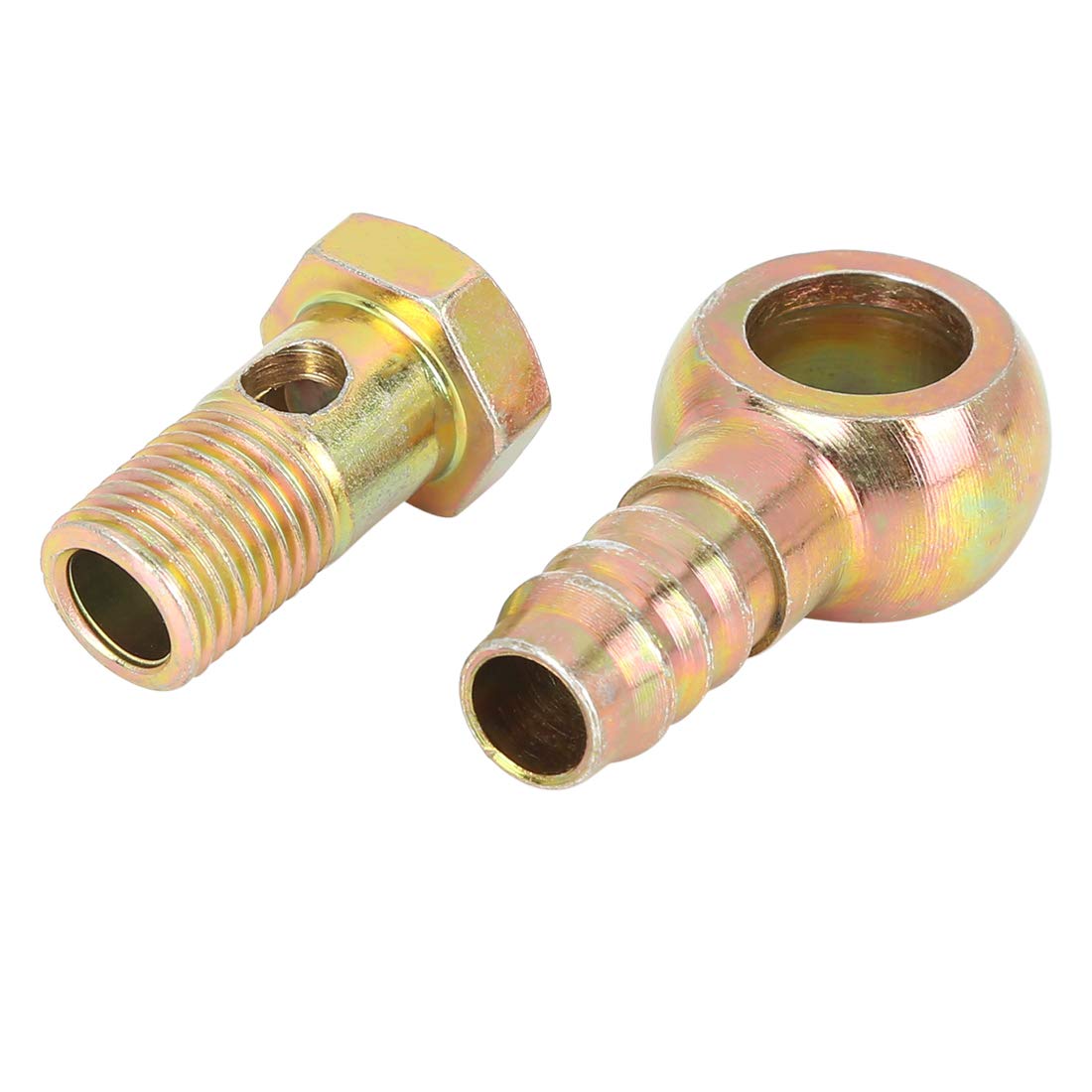 X AUTOHAUX 2 Sets 14mm Banjo Bolt Fittings Kit - Internal Diameter Hose Barb Washers for Car Brake Fuel Line Repair | Universal Fit for Automotive Maintenance & DIY Projects
