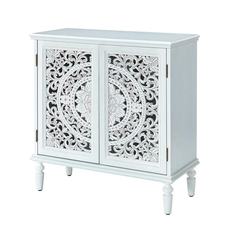Emathides 32-Inch Tall 2-Door Accent Cabinet with Storage - Modern Entryway Console Table for Hallway, Living Room & Bedroom Organization