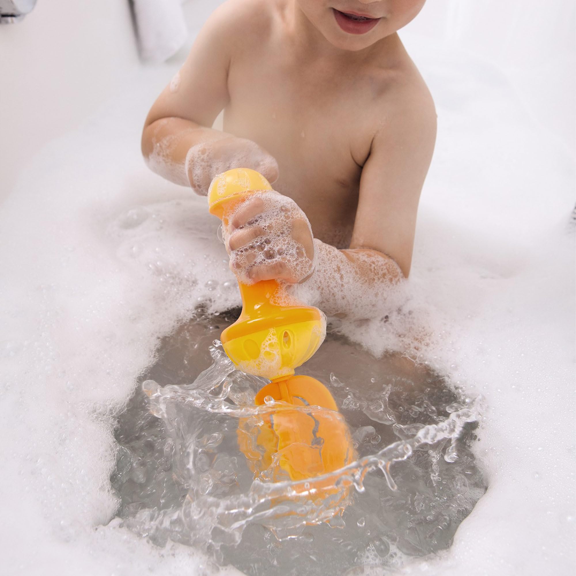 HABA Toddler Bath Toys - Bubble Bath Whisk for Sensory Play & Bathtub Bubble Maker - Fun Water Toys for Toddlers & Kids - Perfect for Bathtime, Beach & Pool Play - Yellow