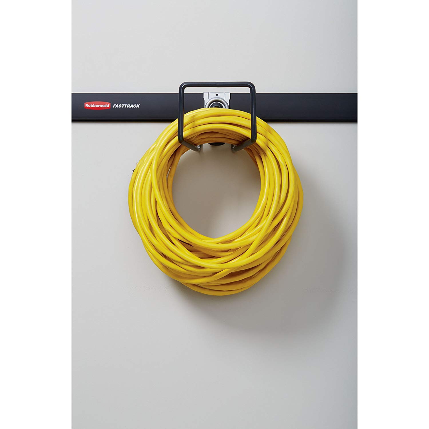 Rubbermaid FastTrack All-in-One Garage Storage System - 50 lb Capacity - Heavy Duty Water Hose Hooks (3-Pack, Black) - Perfect for Garage Organization, Garden Tool Storage & Outdoor Equipment Hanging