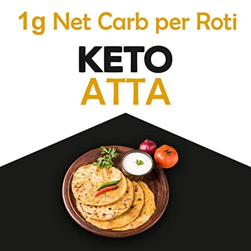 Keto Atta Low Carb Flour - 5kg (1g Net Carb Per Roti) | Gluten-Free, Diabetic-Friendly | Perfect for Keto Bread, Roti & Baking