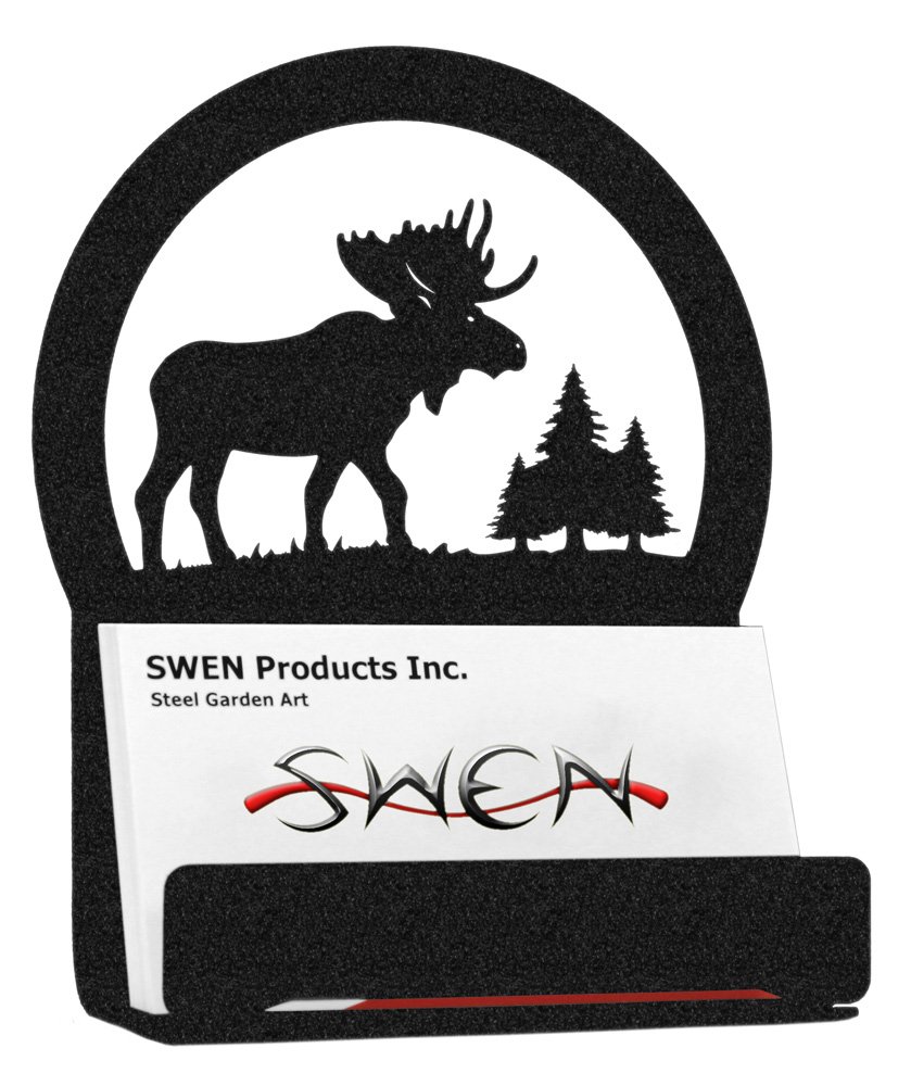 Premium SWEN Moose Steel Business Card Holder - Elegant & Durable Metal Card Case for Professionals, Networking, and Office Use