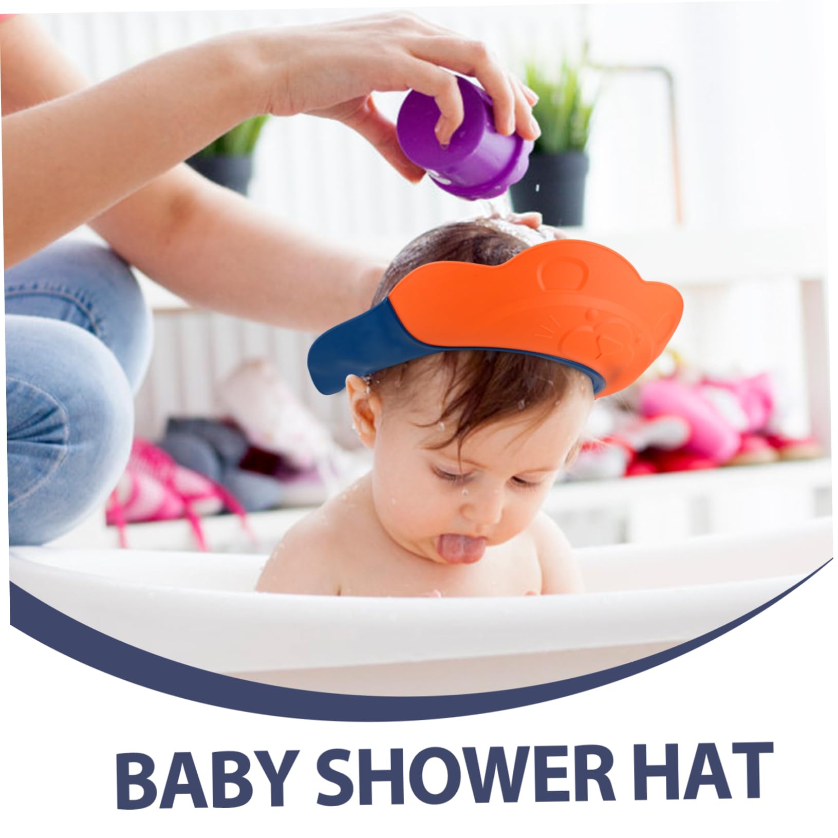 Totority 3-Pack Baby Shower Caps - Waterproof Infant Bath Visor & Hair Protection for Toddlers - Perfect for Bath Time, Swimming & Hair Care