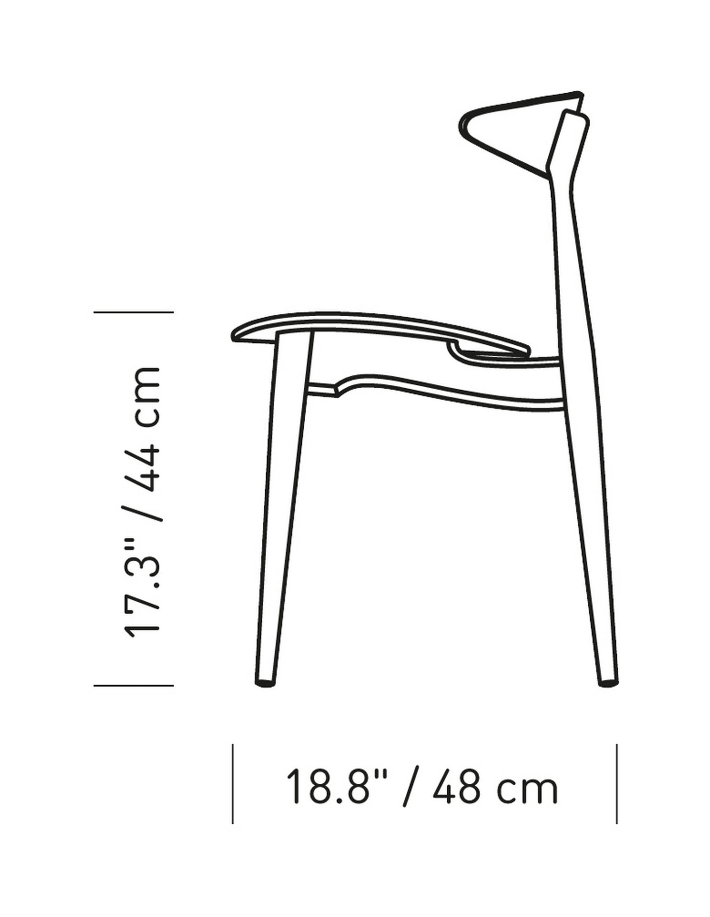 CH33T Modern Dining Chair - Sturdy Wooden Kitchen Chair with Comfortable Cushion for Dining Room, Kitchen, or Office - Perfect for Family Meals, Entertaining Guests, and Home Decor