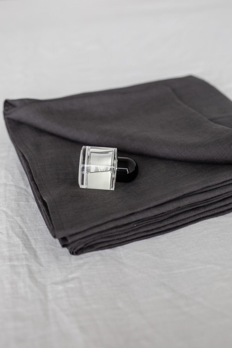 Premium Charcoal Dark Grey Linen Flat Bed Sheet - Breathable & Soft 100% Natural Linen Fabric - Perfect for Master Bedroom, Guest Room, or Vacation Home