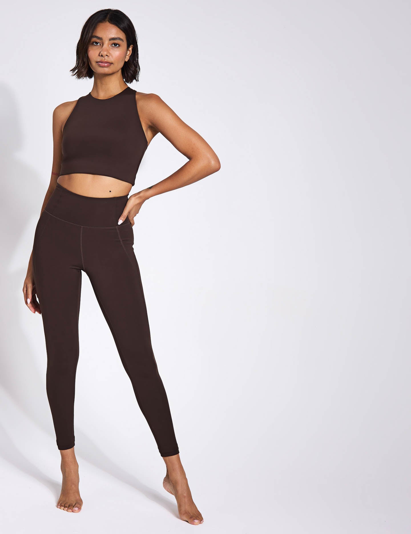 Premium Dylan Bra - Comfortable Wireless Lace Bralette for Women - Cocoa Bean Color - Perfect for Everyday Wear, Lounge & Sleep