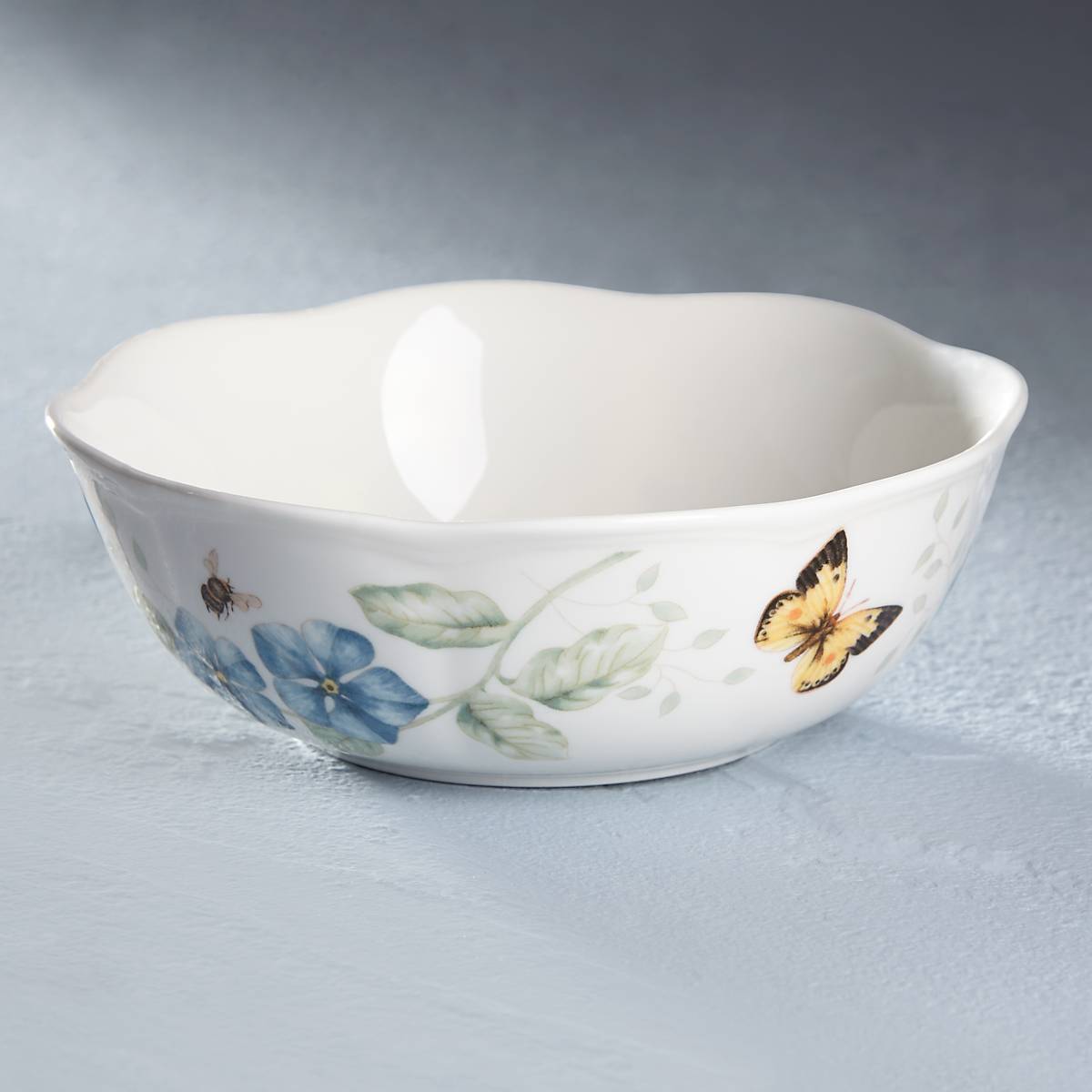 Butterfly Meadow All-Purpose Bowl - Durable Ceramic Serving Bowl for Salads, Pasta, and Snacks - Perfect for Dining, Entertaining, and Kitchen Decor