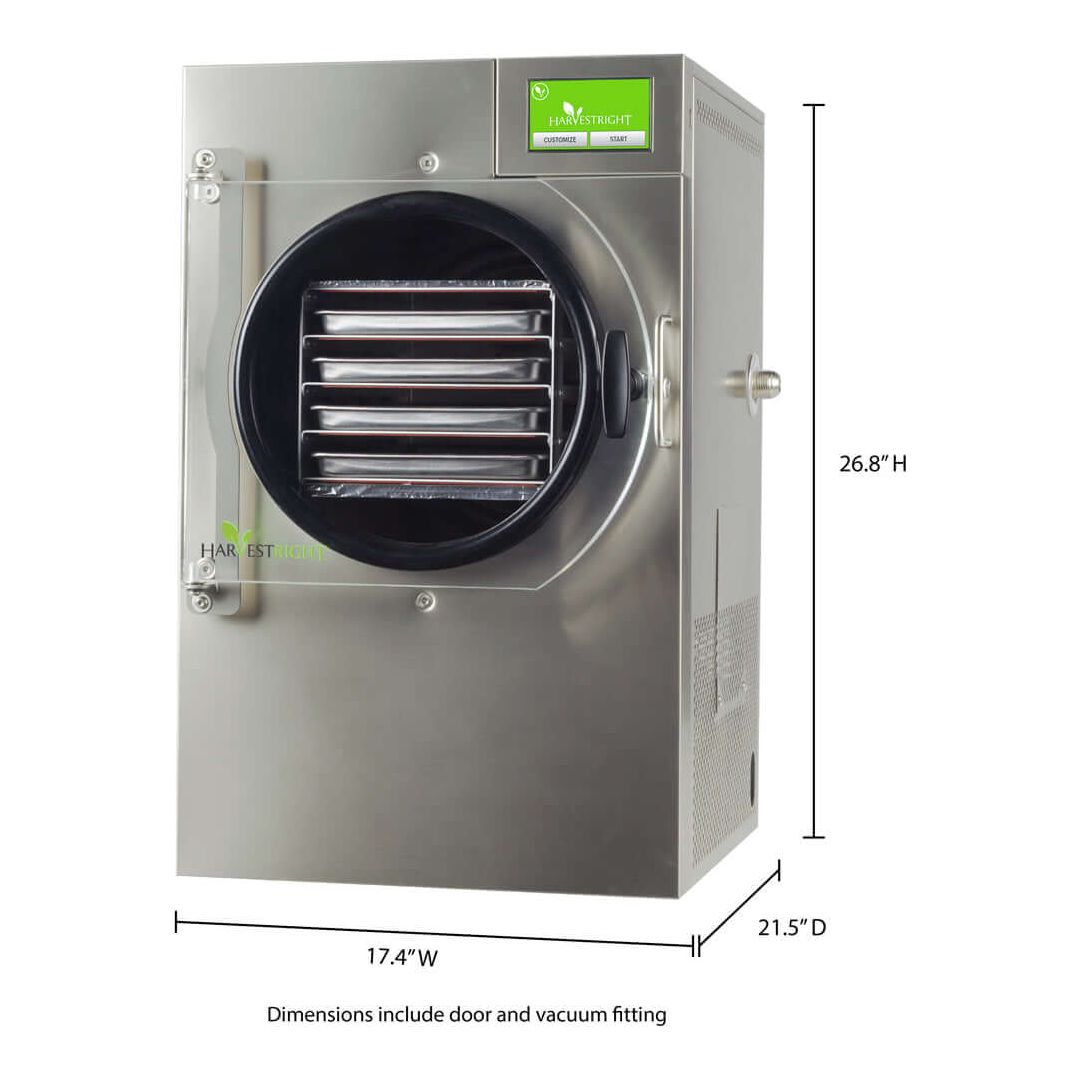 Harvest Right 4-Tray Small Pro Stainless Steel Home Freeze Dryer with Mylar Kit - Perfect for Food Preservation, Emergency Preparedness & Long-Term Storage