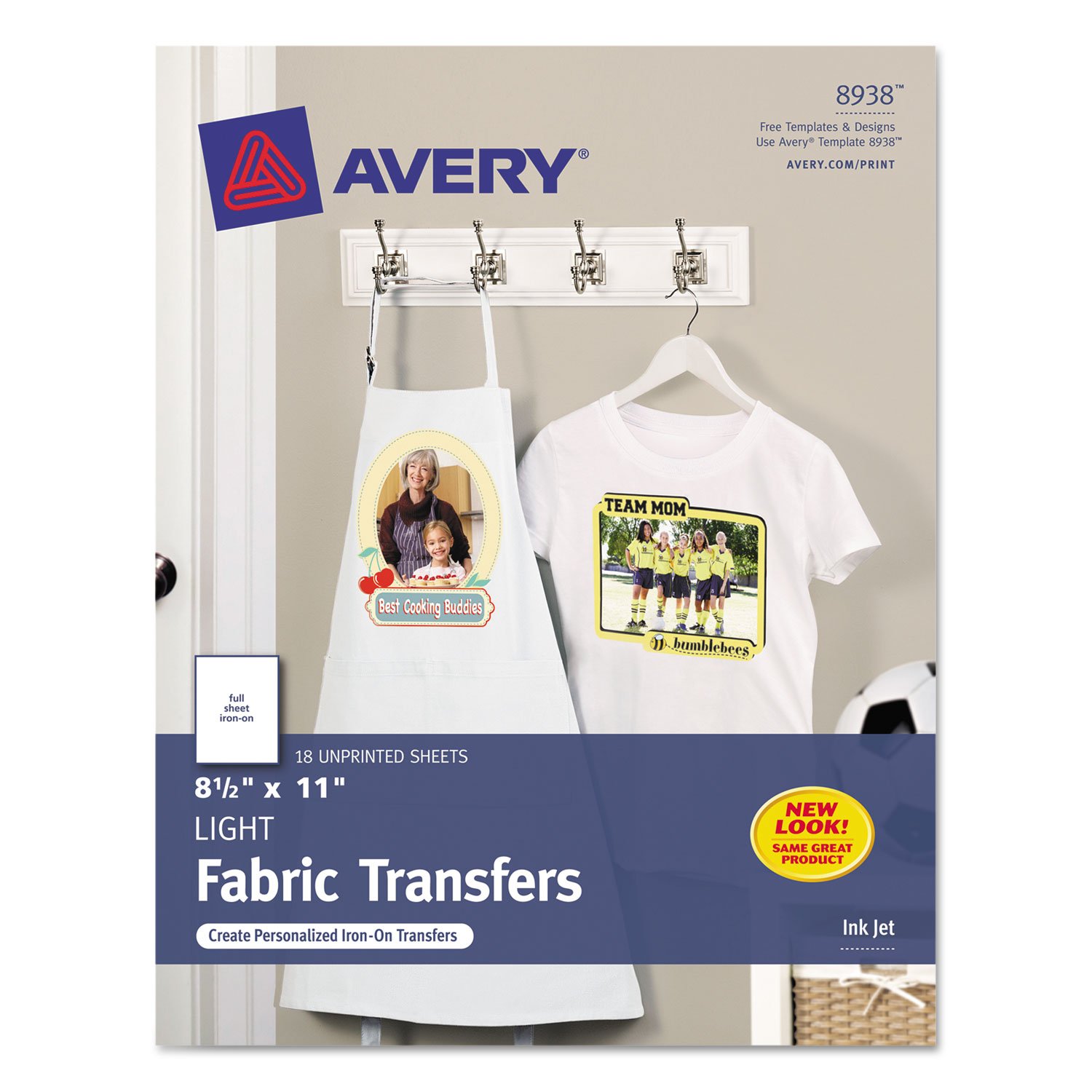 Avery Printable Heat Transfer Paper for Light Fabrics - 8.5