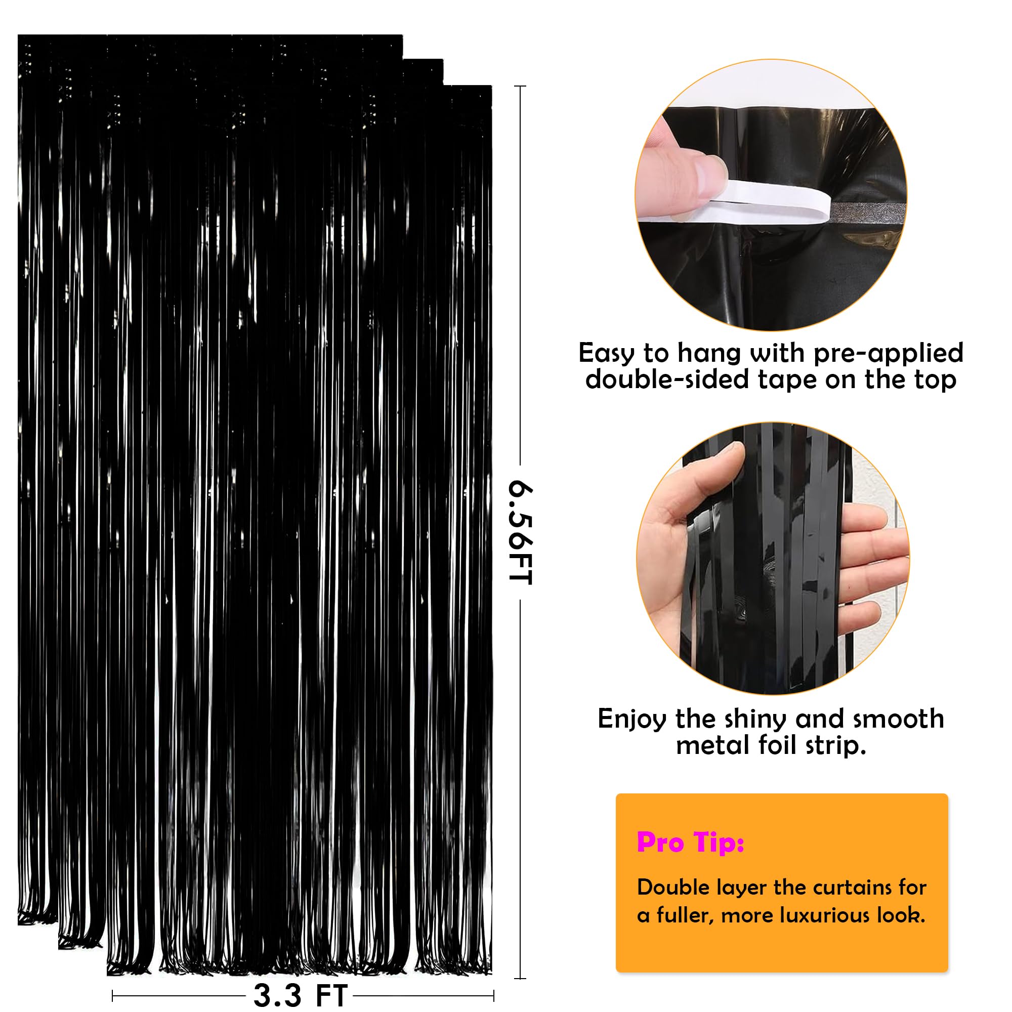 OHOME Class of 2025 Graduation Decorations - Black Graduation Backdrop Banner for Party, Congrats Grad Sign, Photo Booth Props - Perfect for High School & College Graduation Ceremonies, Commencement Parties & Photo Shoots