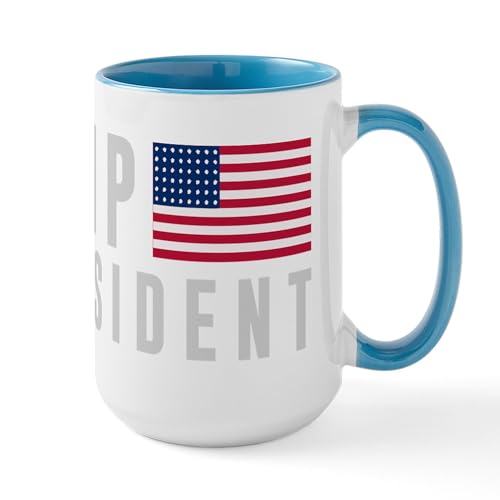 White/Blue Inside - Trump Is My President Large Mug