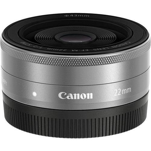 Canon EF-M 22mm f/2 STM Lens (Silver) - Compact Prime Lens for EOS M Cameras | Perfect for Street, Travel & Portrait Photography
