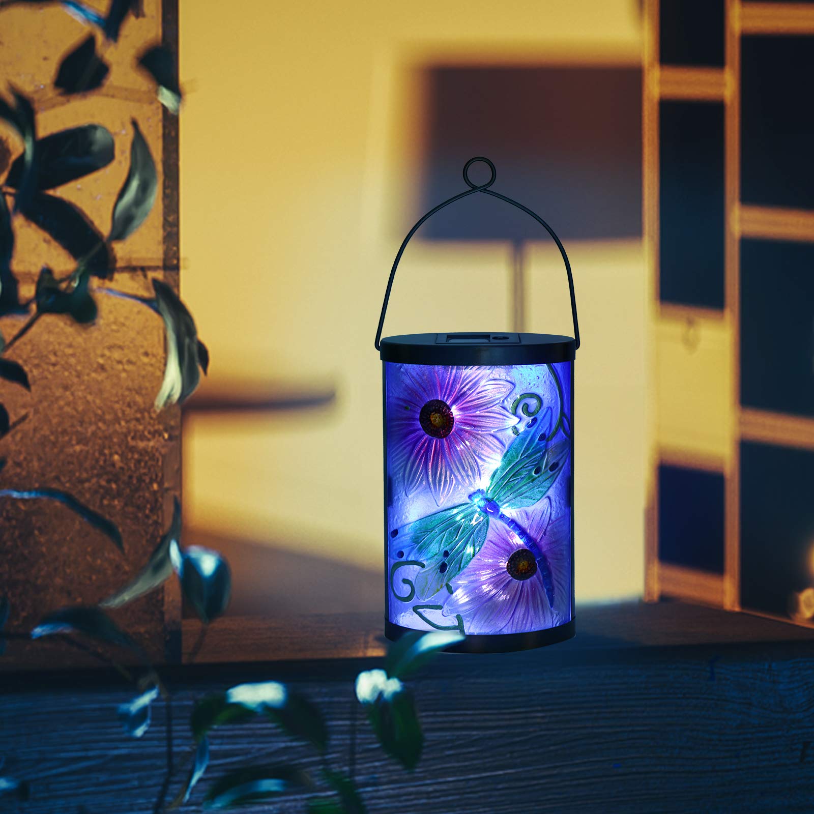 Solar Powered Dragonfly Lights - Waterproof Outdoor Hanging Lanterns for Garden, Yard, Tree & Desk Decor | Solar LED Lighting for Patio, Pathway & Landscape Decoration