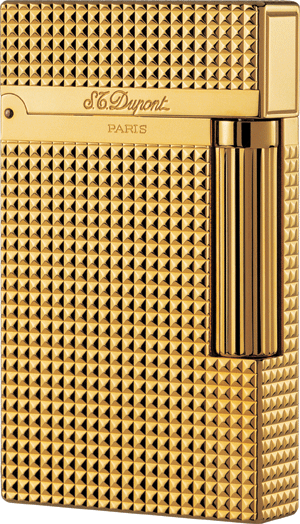 S.T. Dupont Diamond Head Yellow Gold Plated Ligne 2 Luxury Lighter - Premium Gift for Men, Business Gifts, Collectors & Cigar Enthusiasts