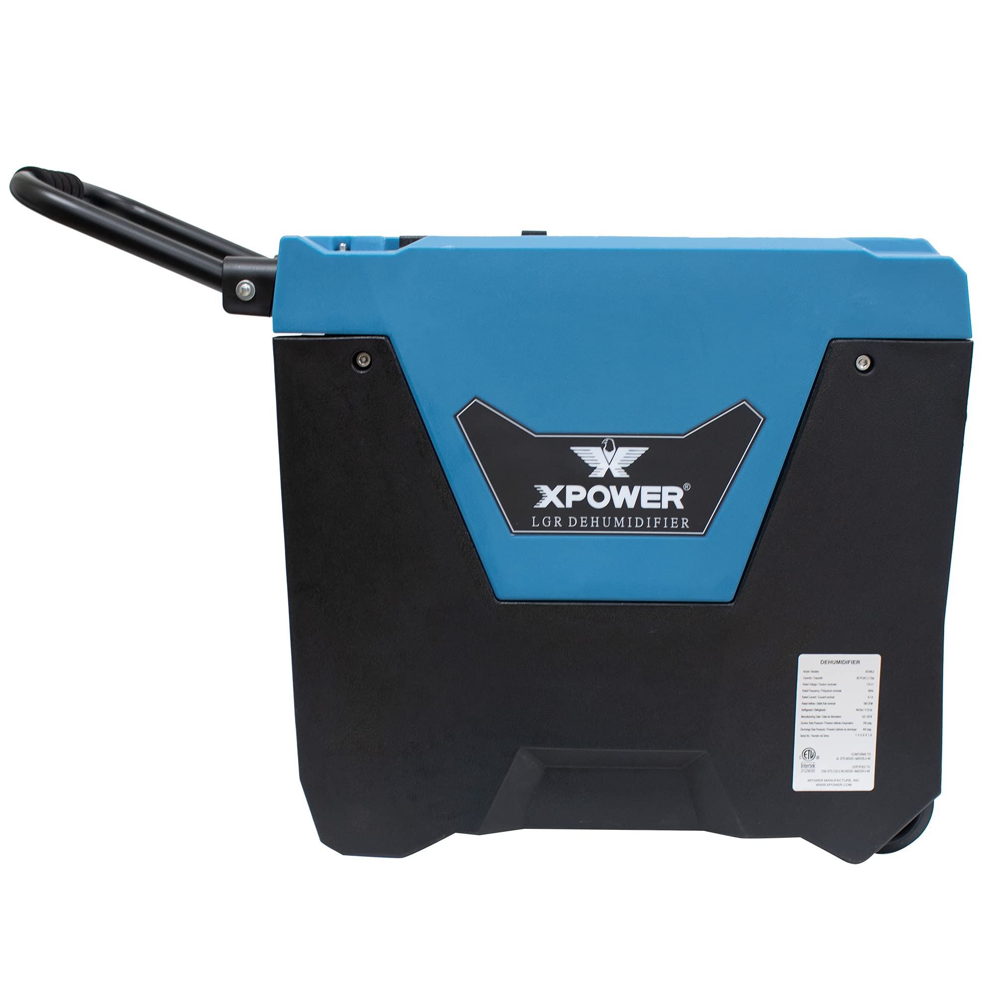 XPOWER XD-85L2 145-Pint Commercial Dehumidifier with Auto Drain Pump - Heavy Duty Moisture Remover for Water Damage Restoration, Flood Cleanup, Basement, Mold & Mildew Control - Ideal for Home, Warehouse & Construction Sites (Blue)