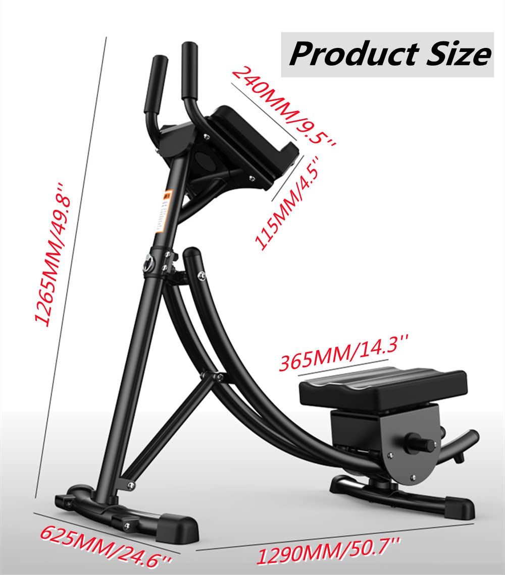 ComMax Adjustable Ab Machine for Home Gym - Foldable Core Workout Equipment for Ab Crunches & Strength Training - Perfect for Home Fitness & Small Spaces