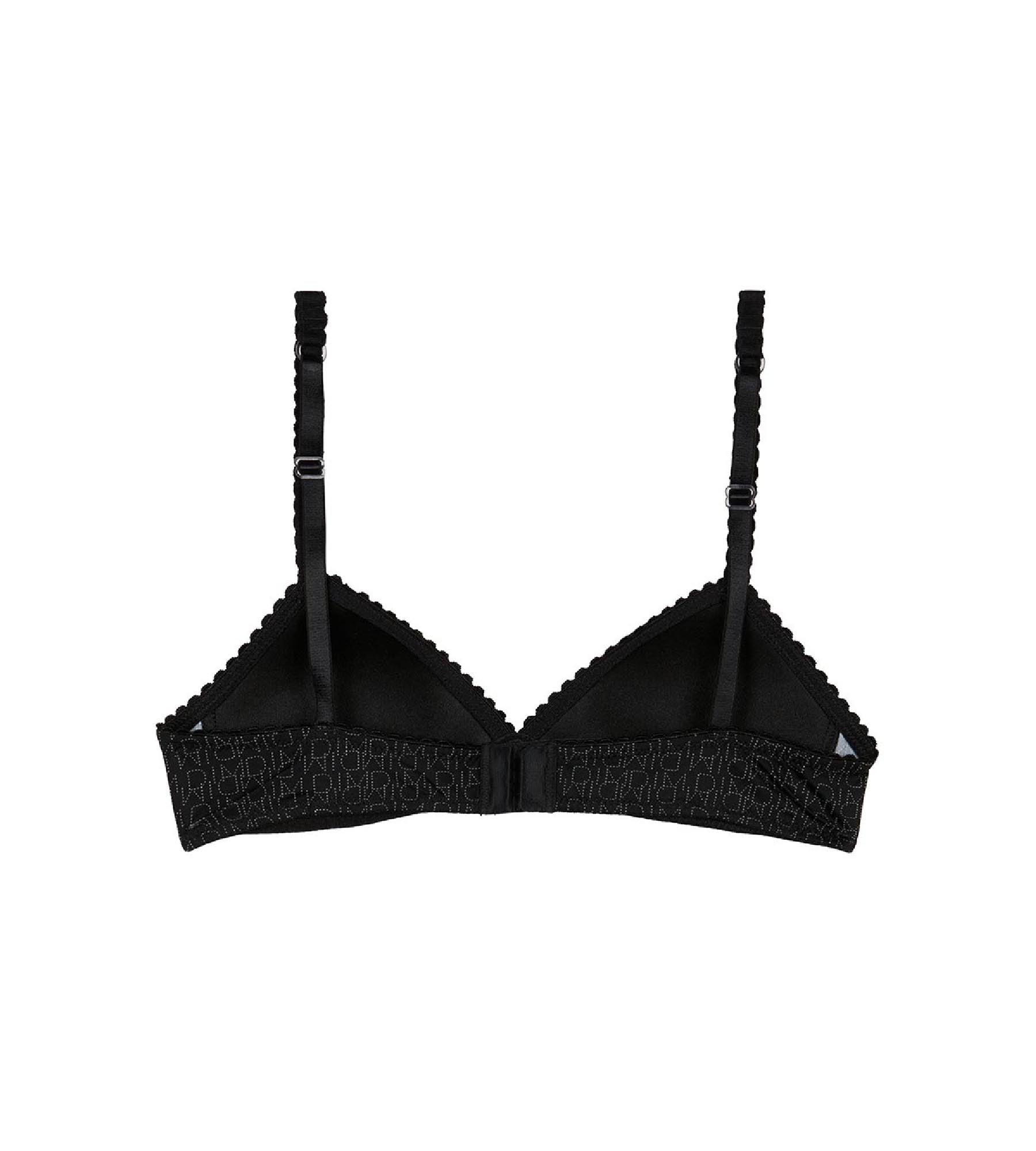 DIM TOUCH Black Triangle Underwire Bra for Women - Comfortable Lace Bralette for Everyday Wear, Date Night & Lounge