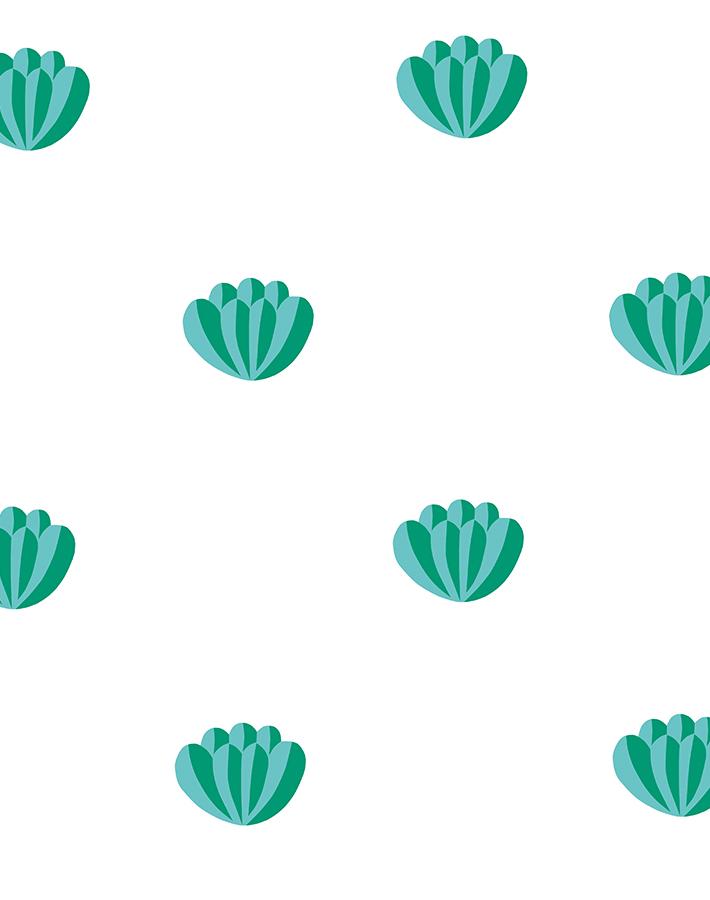 Clare V. 'Lotus' Caribbean Wallpaper - Tropical Floral Peel & Stick Wallpaper for Bedroom, Bathroom, and Home Decor