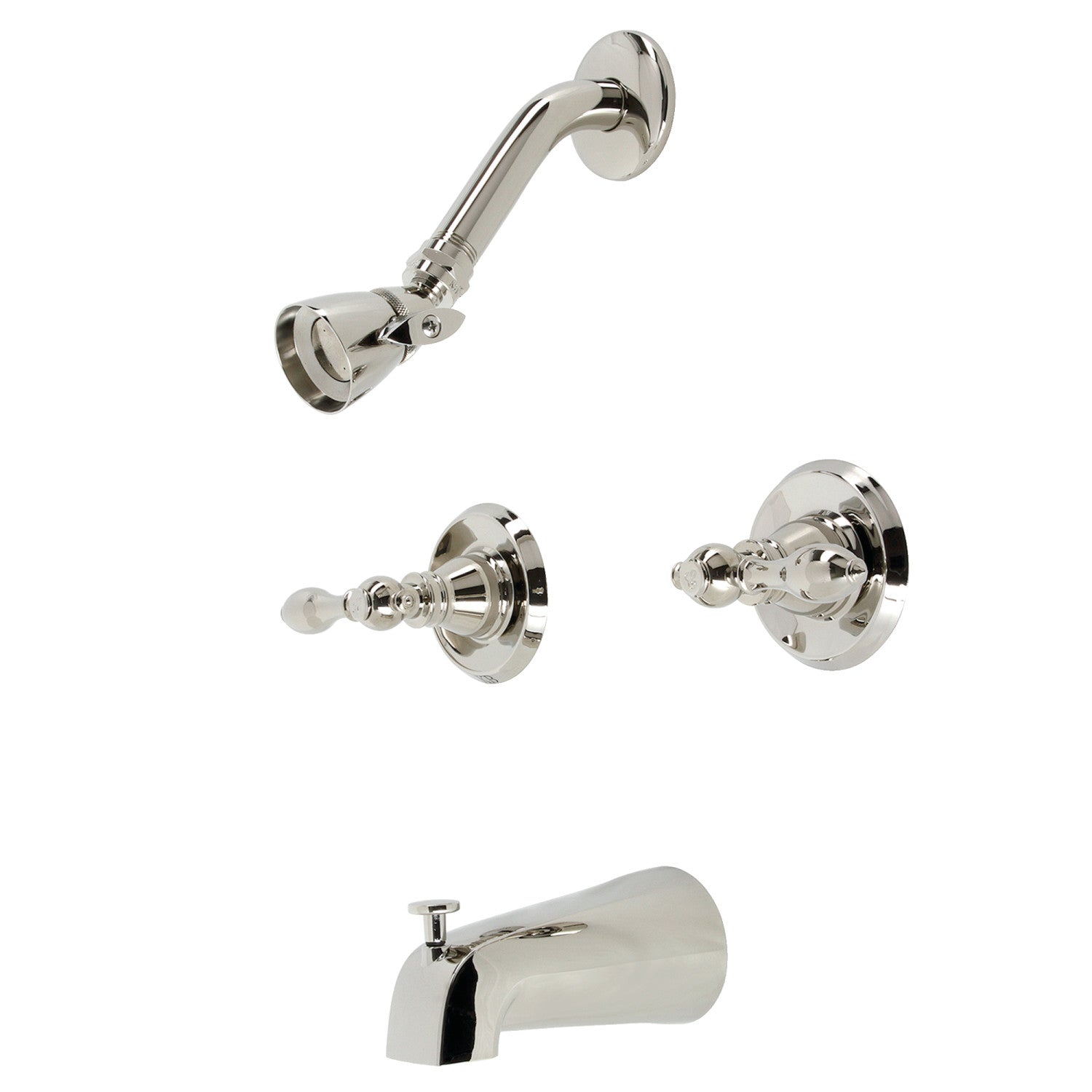 American Classic KB246ACL Double Handle Tub and Shower Faucet in Polished Nickel - Perfect for Bathroom Renovation & Modern Home Decor