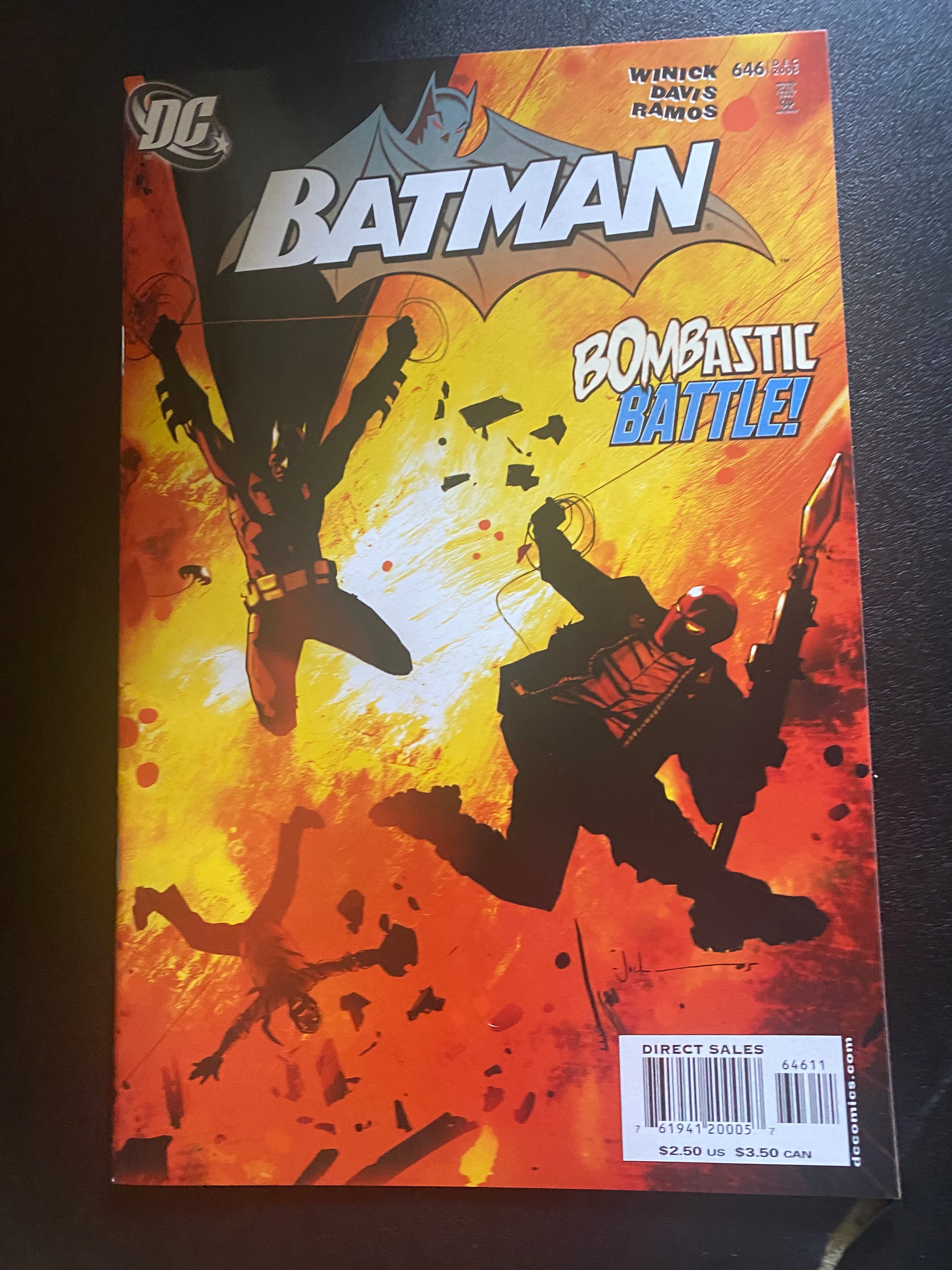 Batman #646 Bombastic Battle! Detective Comics Dec 2005 Vintage Comic Book - Perfect for Collectors & DC Fans