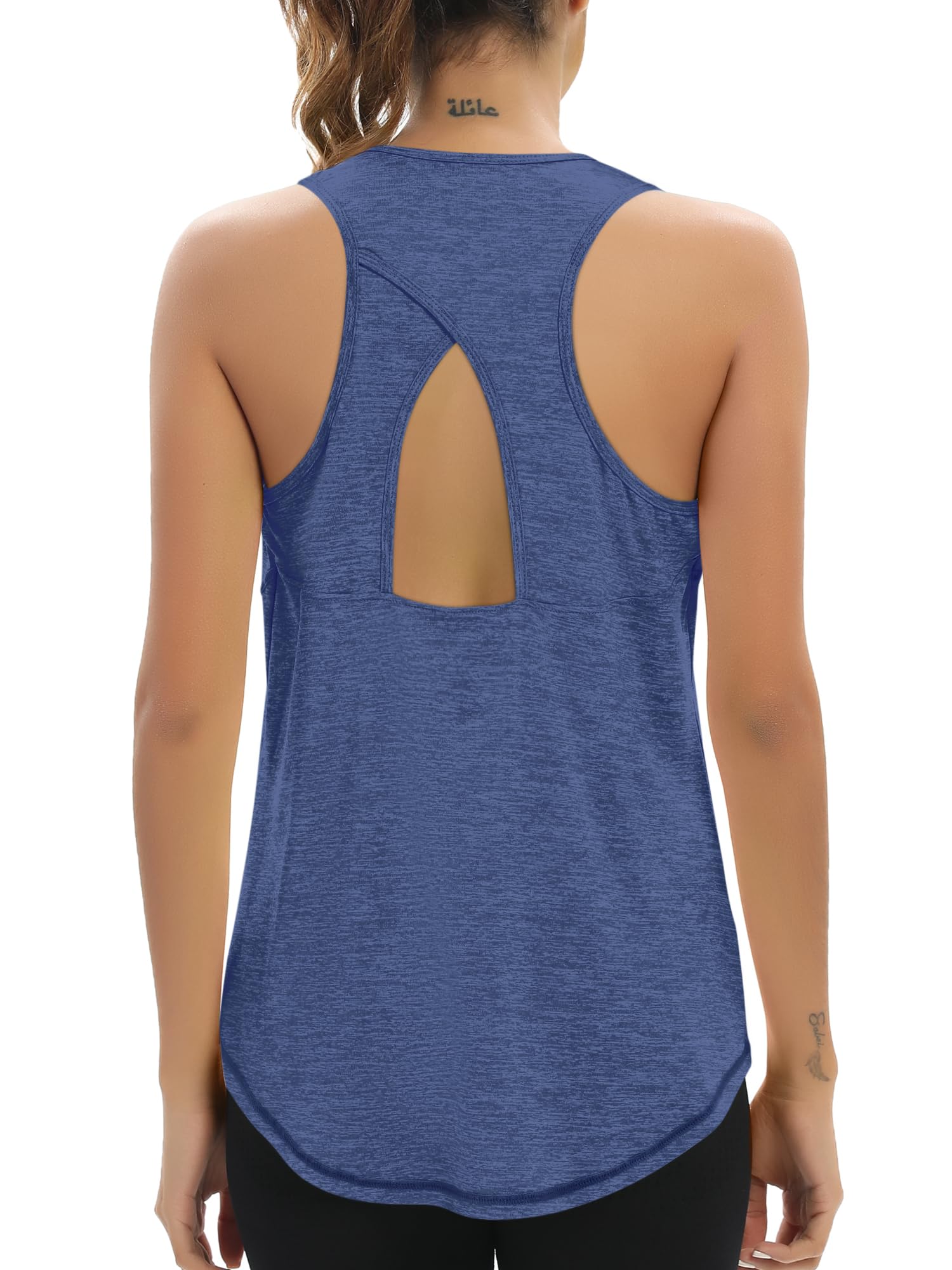 AEUUI Women's Workout Tops - Open Back Racerback Tank Tops, Sleeveless Yoga Athletic Running Shirts for Gym, Fitness & Activewear | Perfect for Yoga, Running, Gym Workouts & Summer Sports
