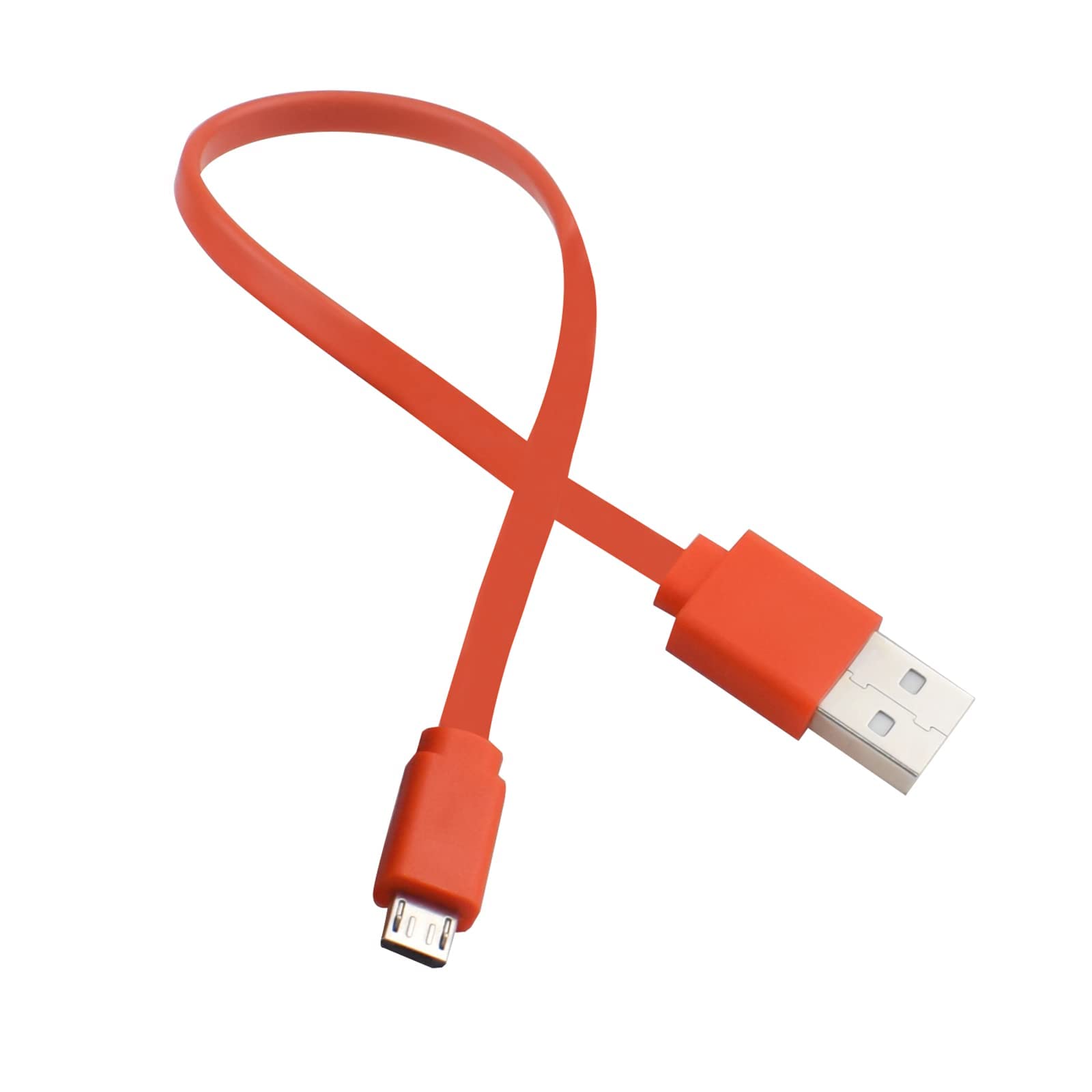JBL Charge 3/2, Flip 4, Pulse 2/3 Wireless Speaker Fast Charging Cable - 0.65FT USB Power Cord (Orange) for Home, Travel & Outdoor Adventures