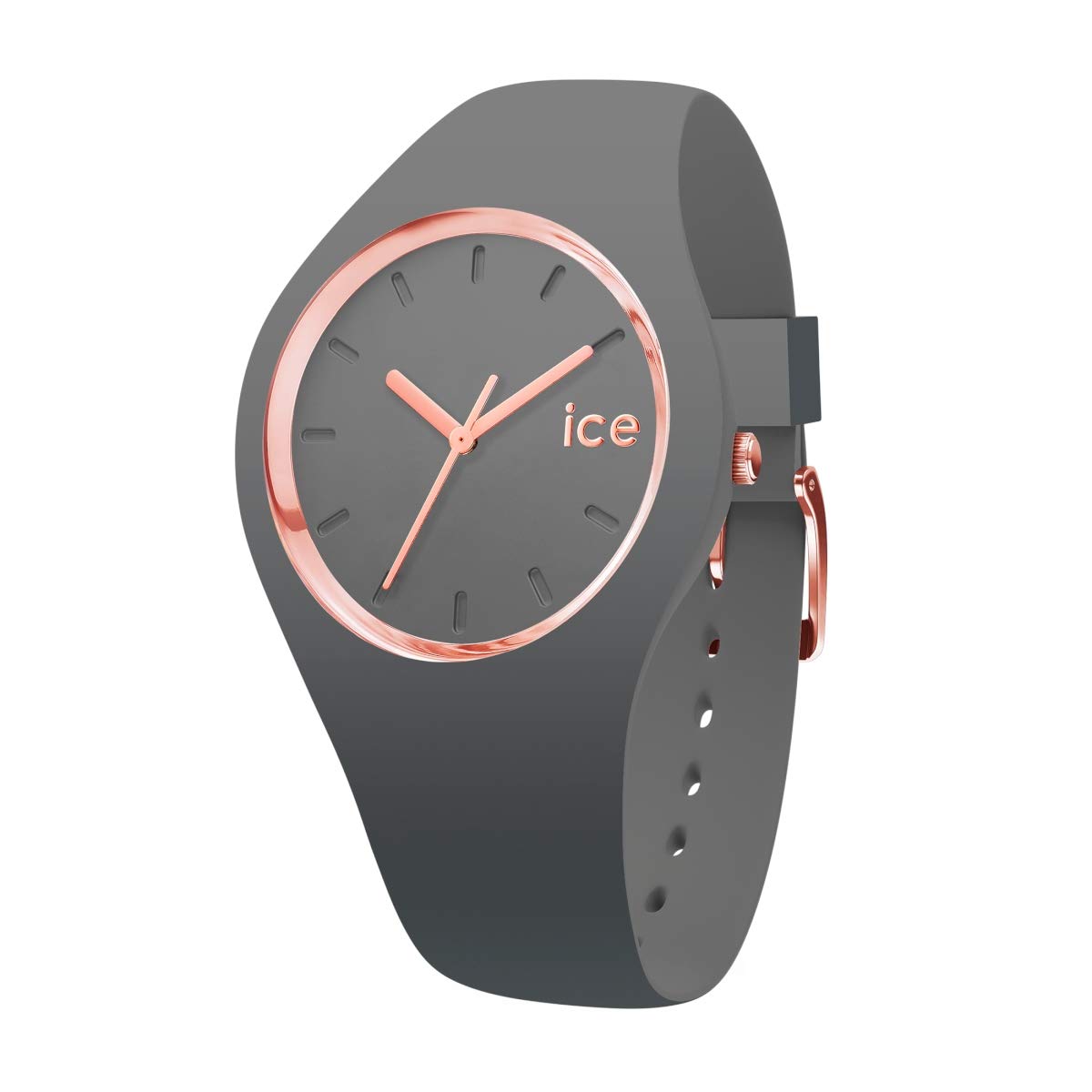 Ice-Watch ICE GLAM COLOR Medium Grey Silicone Band Women's Watch 015336 - Stylish Waterproof Watch for Women, Perfect for Everyday Wear, Workouts & Outdoor Activities