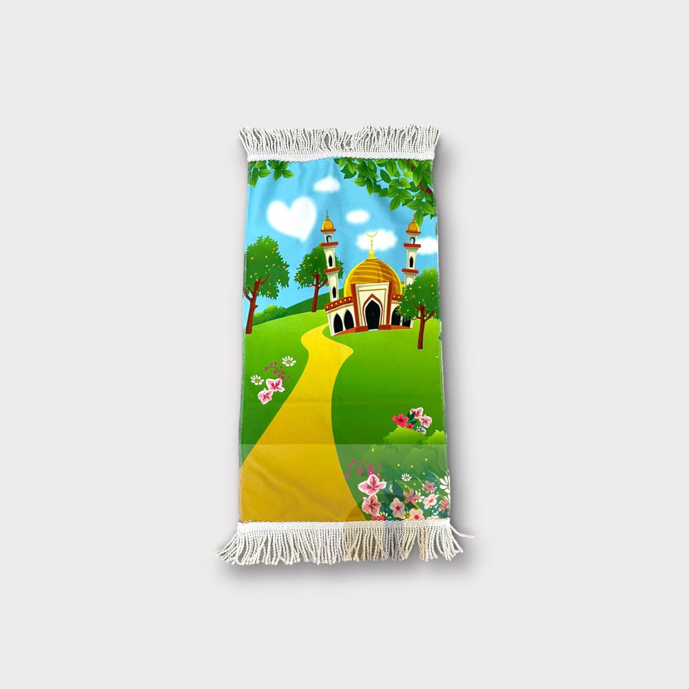 Islamic Prayer Mat for Kids - Soft & Portable Toddler Prayer Rug for Home, Mosque & Travel - Perfect for Daily Salah & Quran Learning