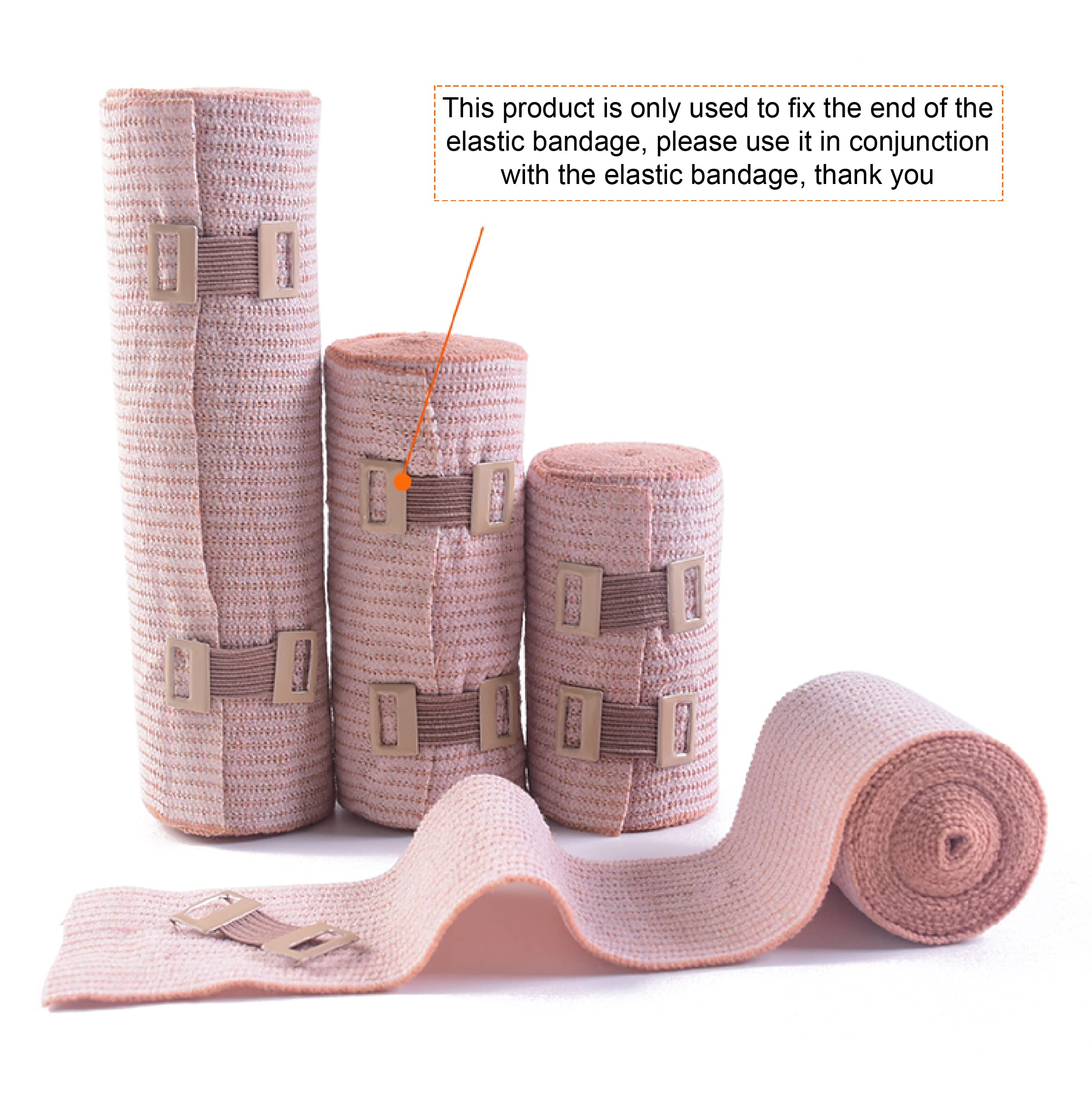 Elastic Bandage Clips - 40 Pcs Metal Fasteners for Stretch Bandage Wraps - Durable Replacement Clips for Medical, Sports & First Aid Use