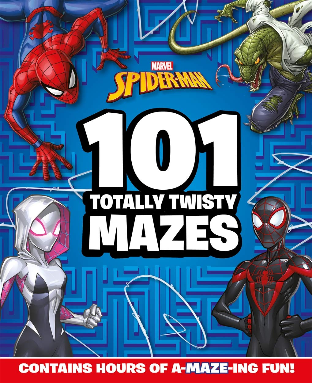 Marvel Spider-Man: 101 Totally Twisty Mazes Activity Book | Superhero Puzzle Games for Kids | Fun Brain Teasers for Home, Travel & Classroom Learning