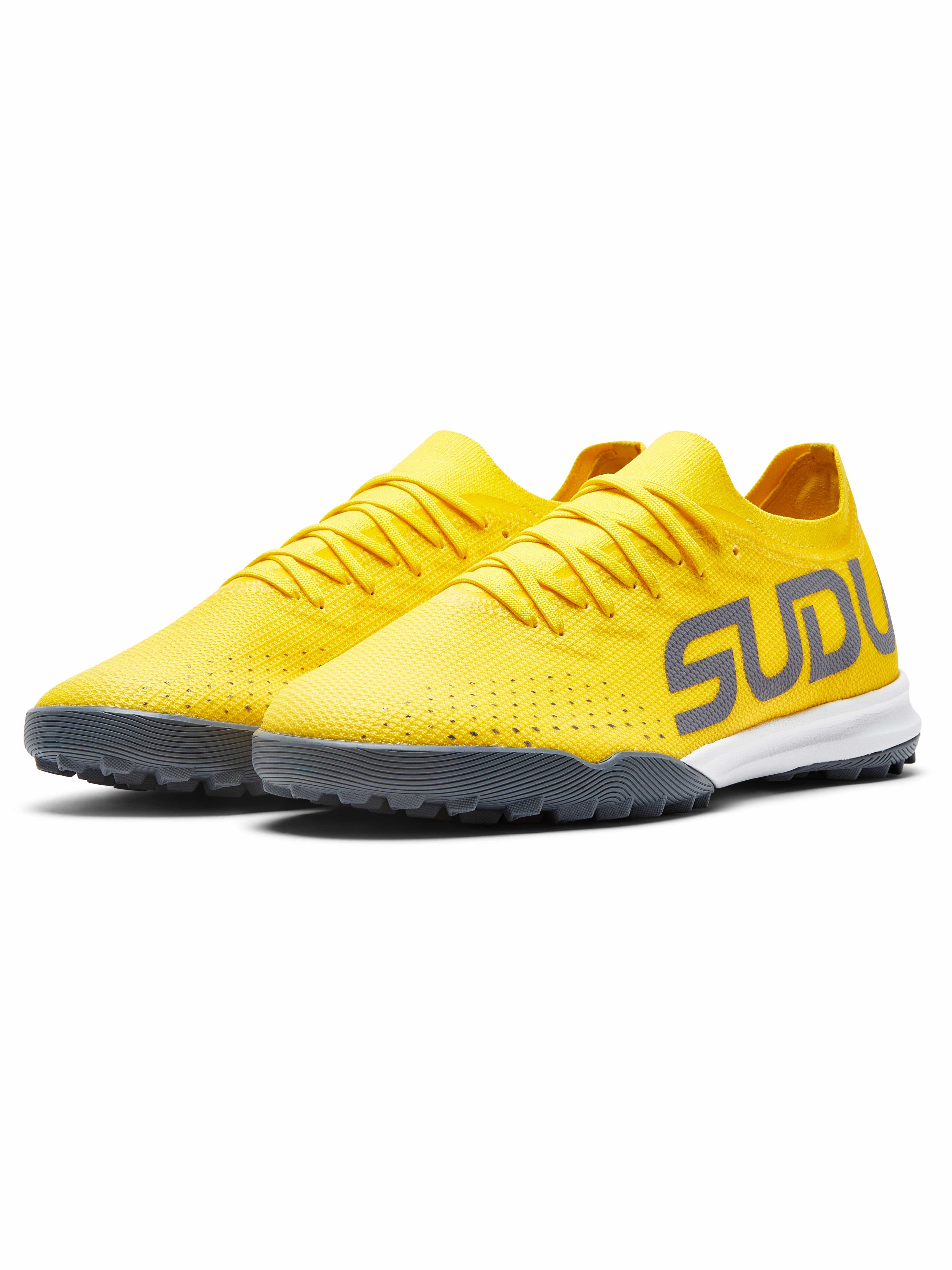 SFS TT 01 Turf Football Cleats - Lightweight Soccer Shoes for Men & Women, Non-Slip Yellow Outdoor Training Boots - Perfect for Artificial Grass, Turf Fields & Backyard Practice