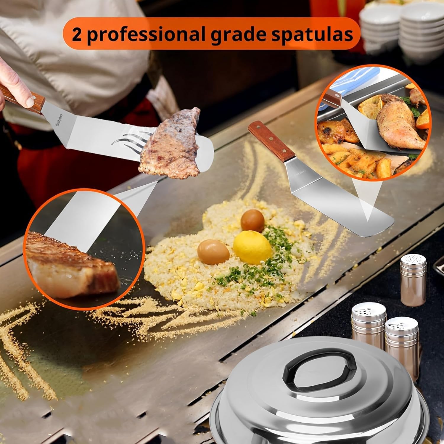 OnlyFire 9-Piece Griddle Accessories Kit for Blackstone & Camp Chef - Includes 12