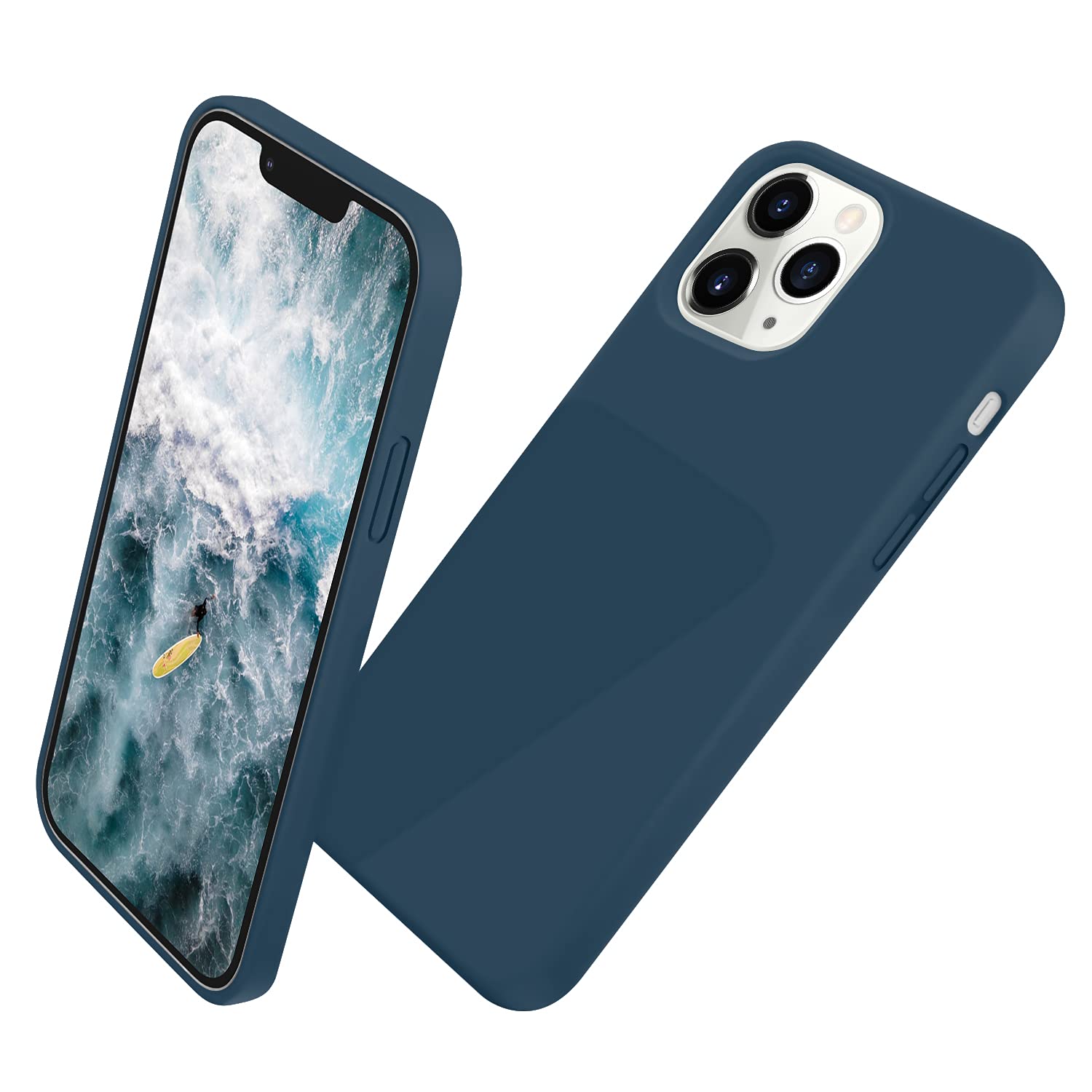 TENNTOOSI iPhone 13 Pro Max Case 6.7 Inch - Shockproof Full Body Protective Silicone Cover with Microfiber Lining | Durable & Slim Design | Perfect for Everyday Use, Travel & Outdoor Activities (Blue)