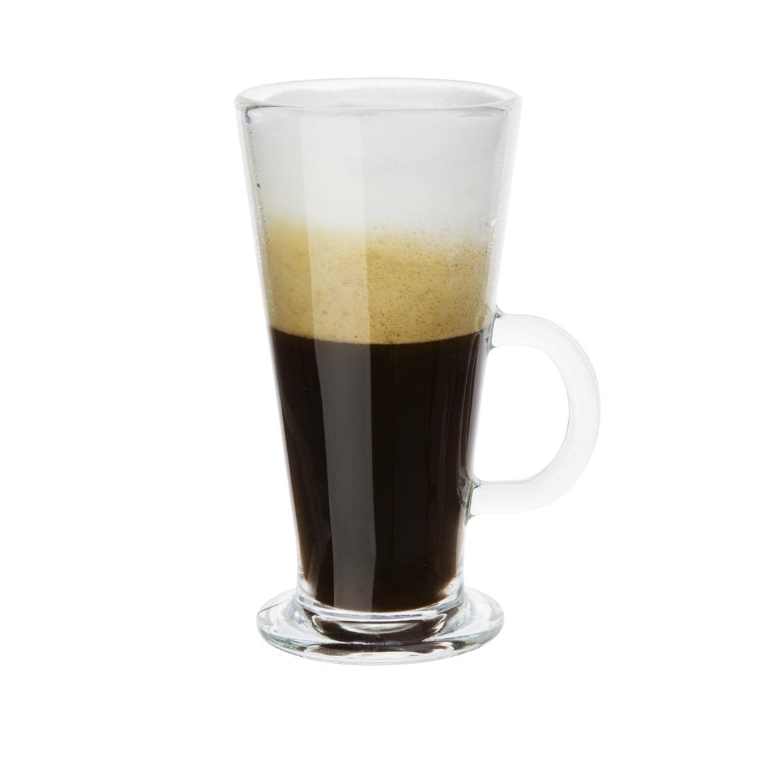 12-Piece 285ml (10oz) Latte Glasses Set - Durable Toughened Glass Tumblers 150x80mm for Coffee, Tea, Milk - Perfect for Restaurants, Cafes & Home Use