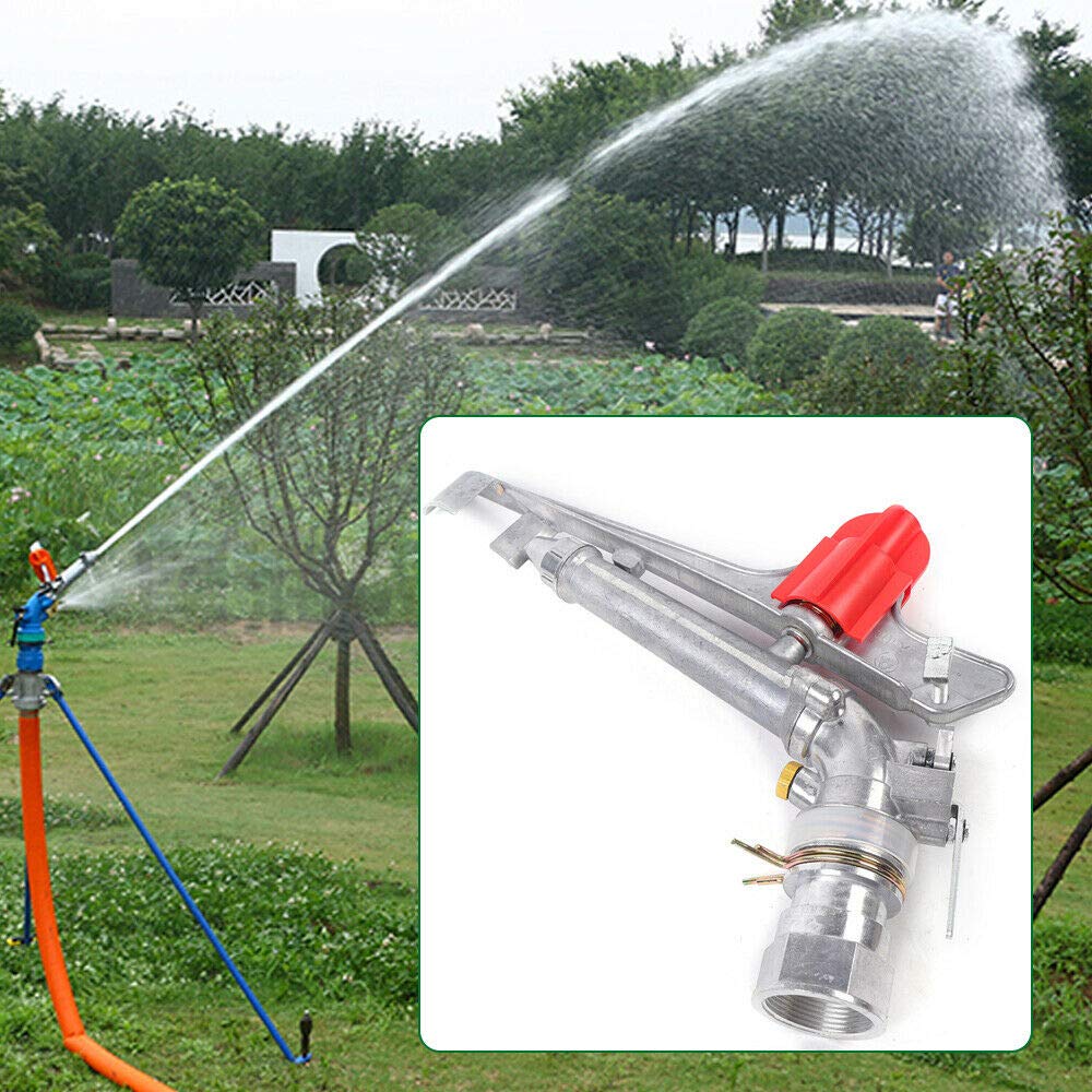 1.5'' Water Sprinkler Gun for Large Area Farm Irrigation - Heavy Duty Agricultural Water Spray Tool for Efficient Crop Watering and Field Maintenance