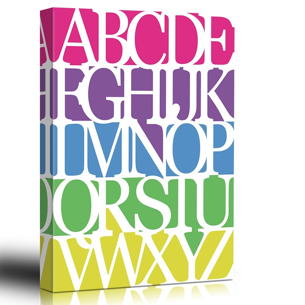 Wall26 Z - Vibrant Alphabet Modern Art Canvas Print - Wall Letters Decor for Home & Office - 32x48 Inches - Perfect for Living Room, Bedroom & Nursery Decor