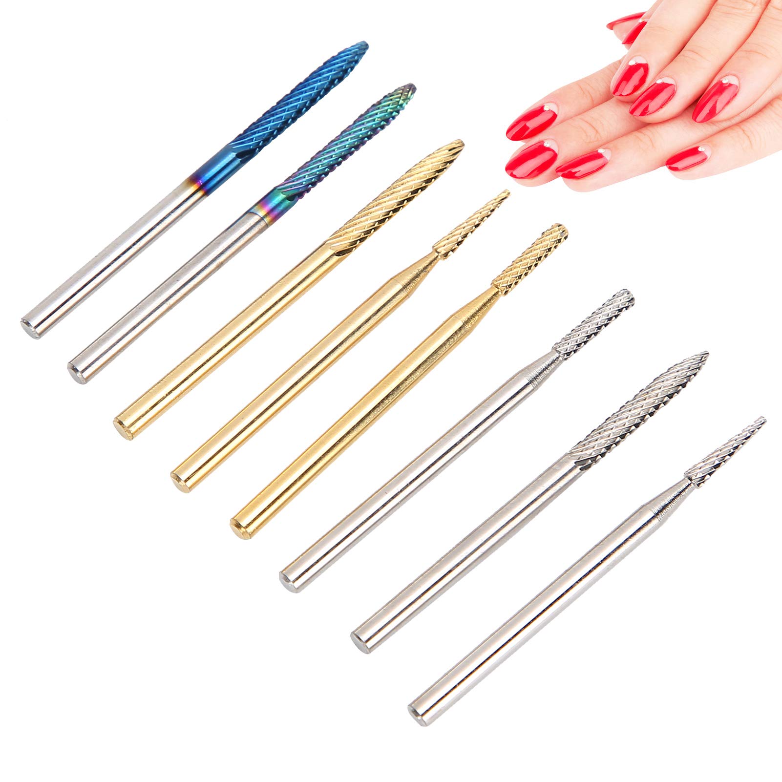 8 Pcs Nail Grinding & Polishing Heads for Home Manicure & Pedicure - Perfect for At-Home Nail Care, Salon Professionals & DIY Nail Art