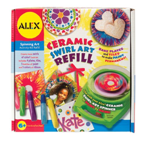 ALEX Toys Ceramic Swirl Art Refill Kit - 24 Vibrant Colors for Pottery Painting, DIY Arts & Crafts Projects - Perfect for Kids, Teens & Adults Creative Activities at Home or School