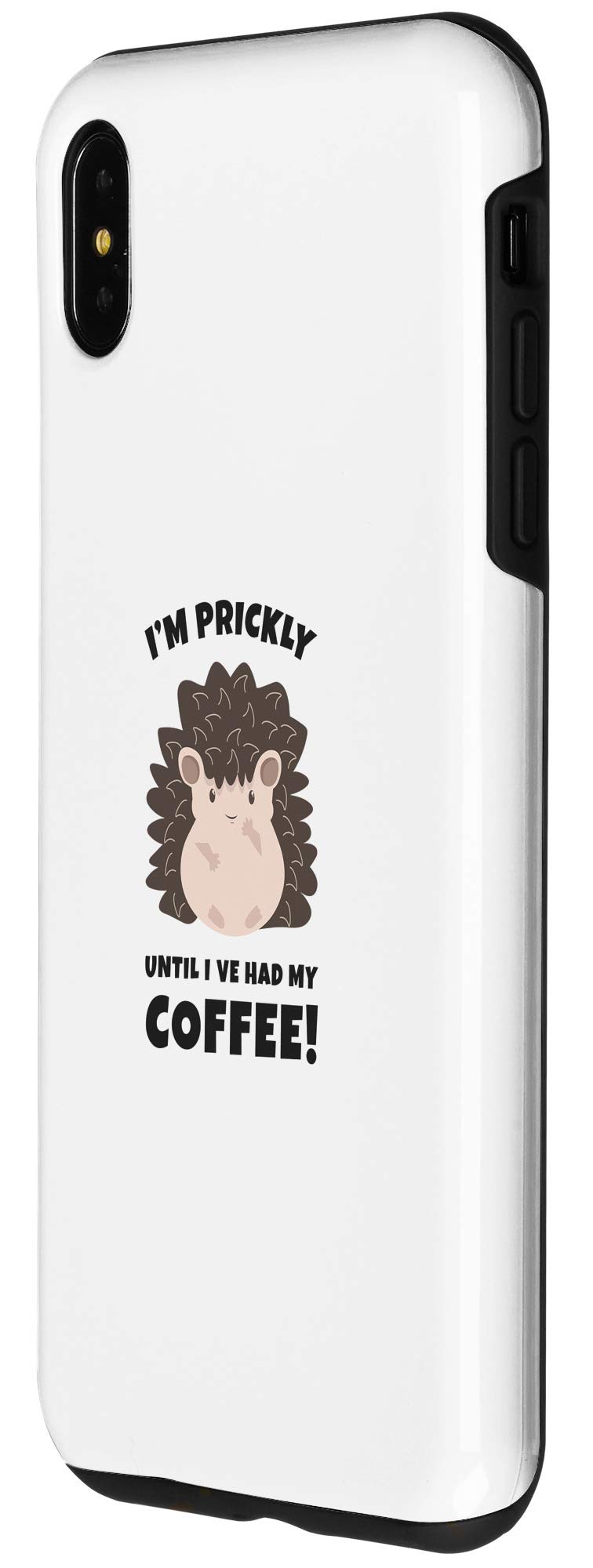 Cute Hedgehog Phone Case for iPhone XS Max - Animal Lover Protective Cover for Coffee Enthusiasts | Perfect Gift for Hedgehog Fans, Office & Daily Use